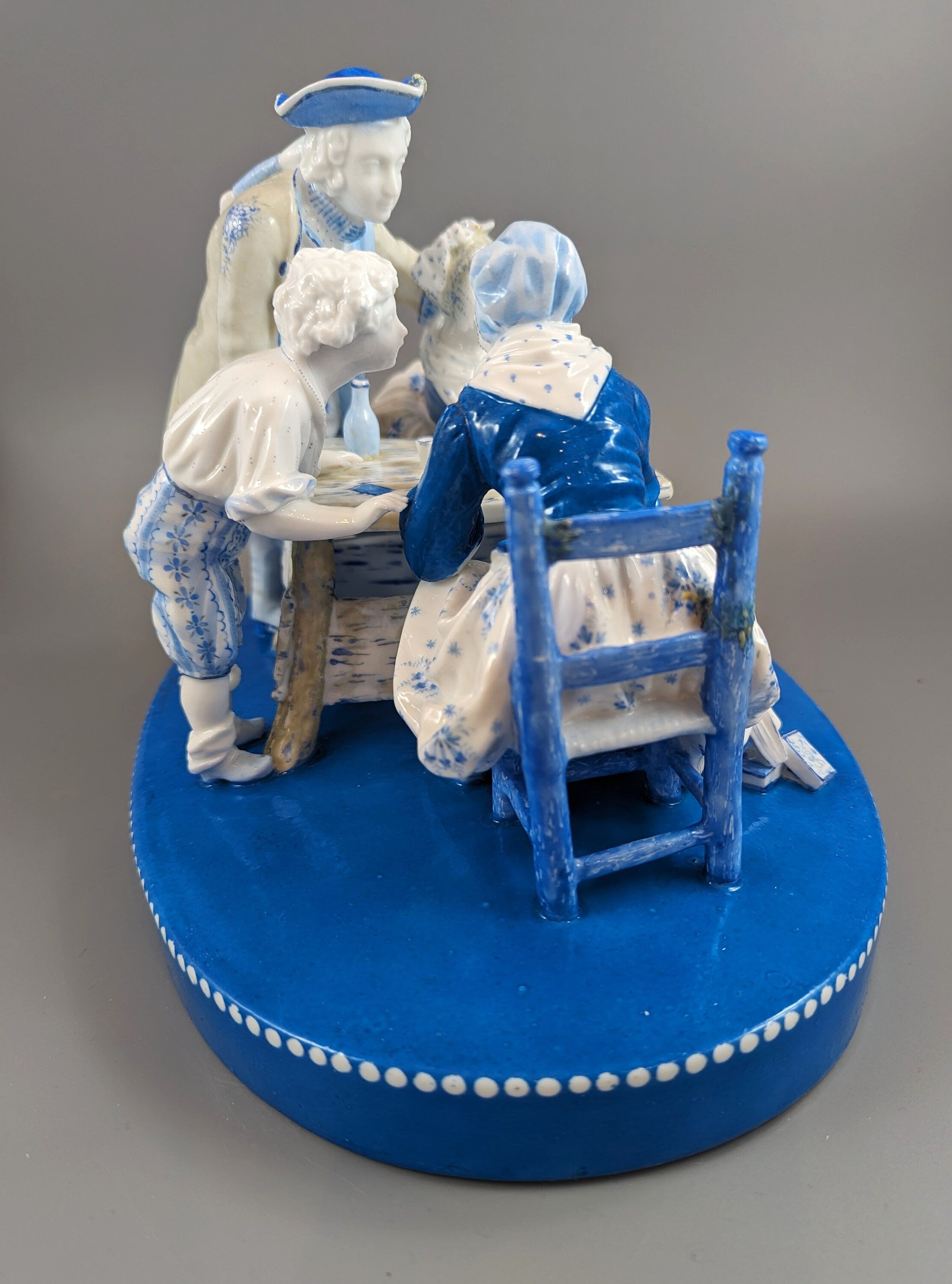 Late 19th century Vion et Baury "Fortune-teller" porcelain group.