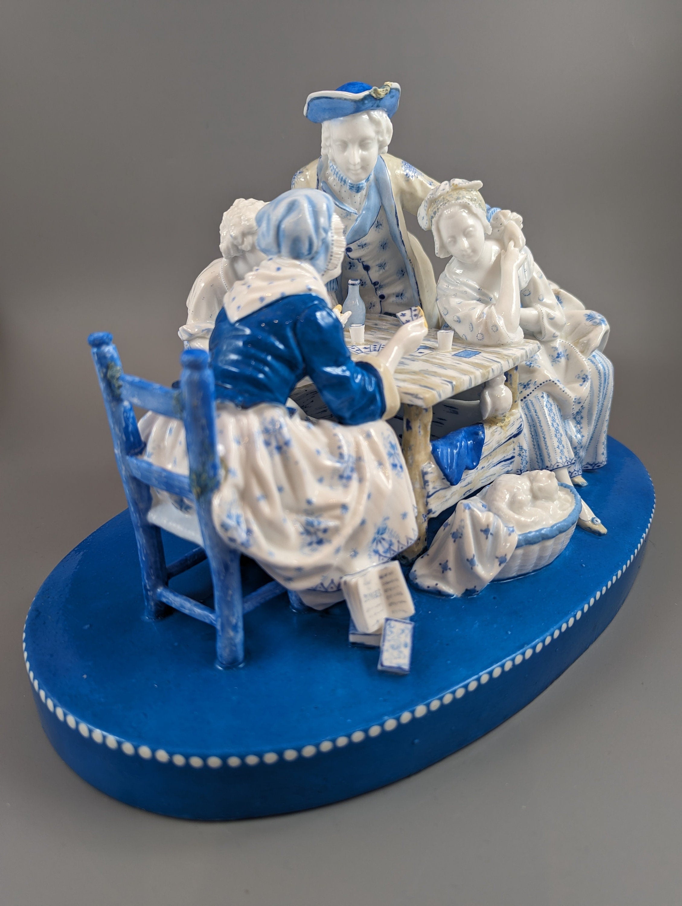 Late 19th century Vion et Baury "Fortune-teller" porcelain group.