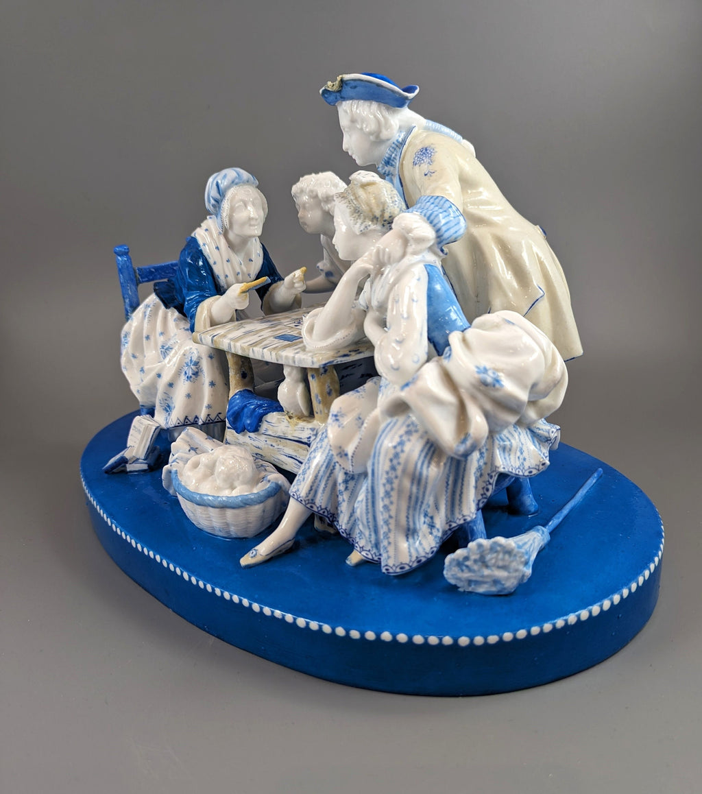 Late 19th century Vion et Baury "Fortune-teller" porcelain group.