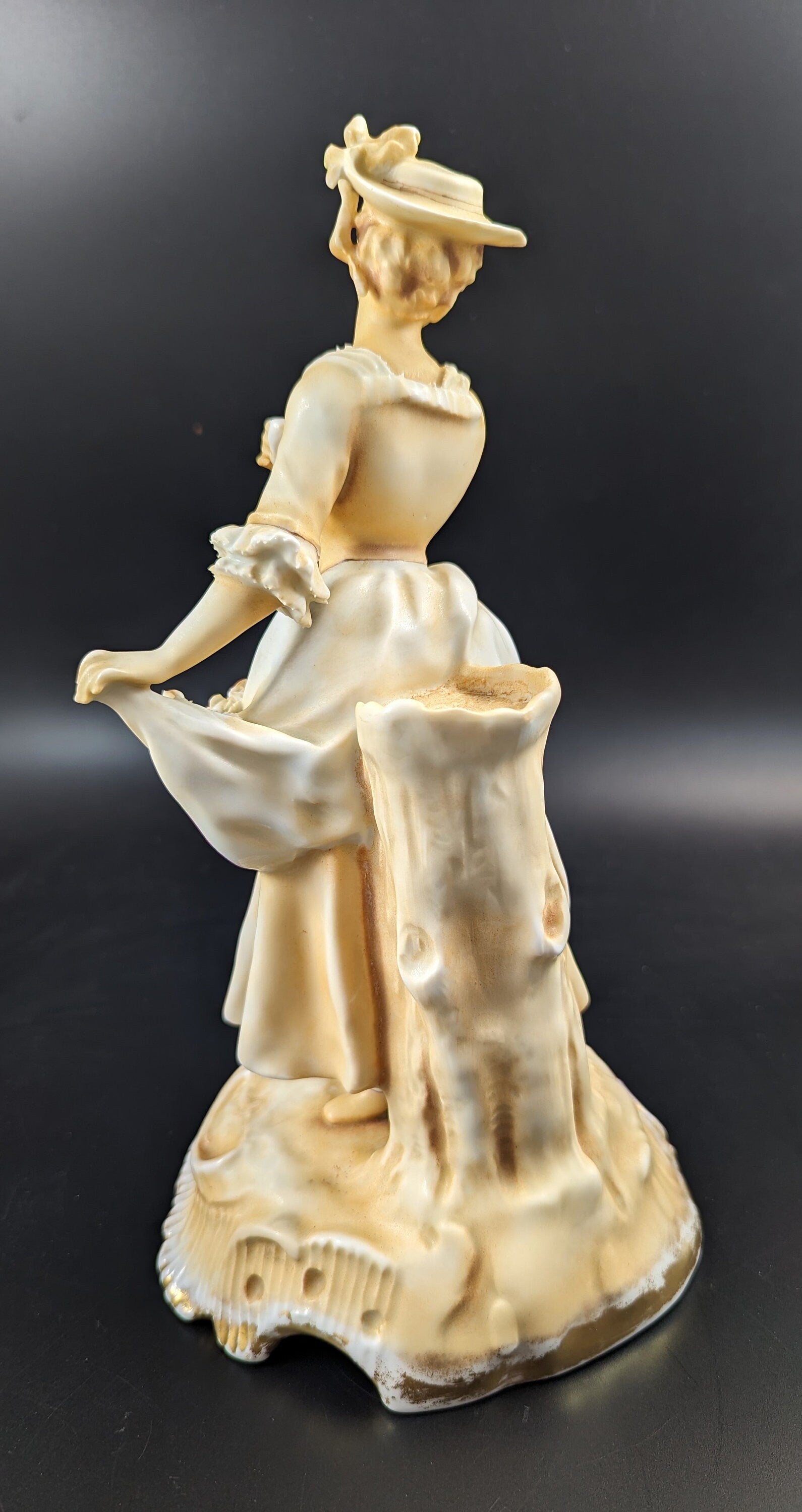 Parian (Biscuit Porcelain)  Woman Figurine by Sitzendorf, c.1887-1900.
