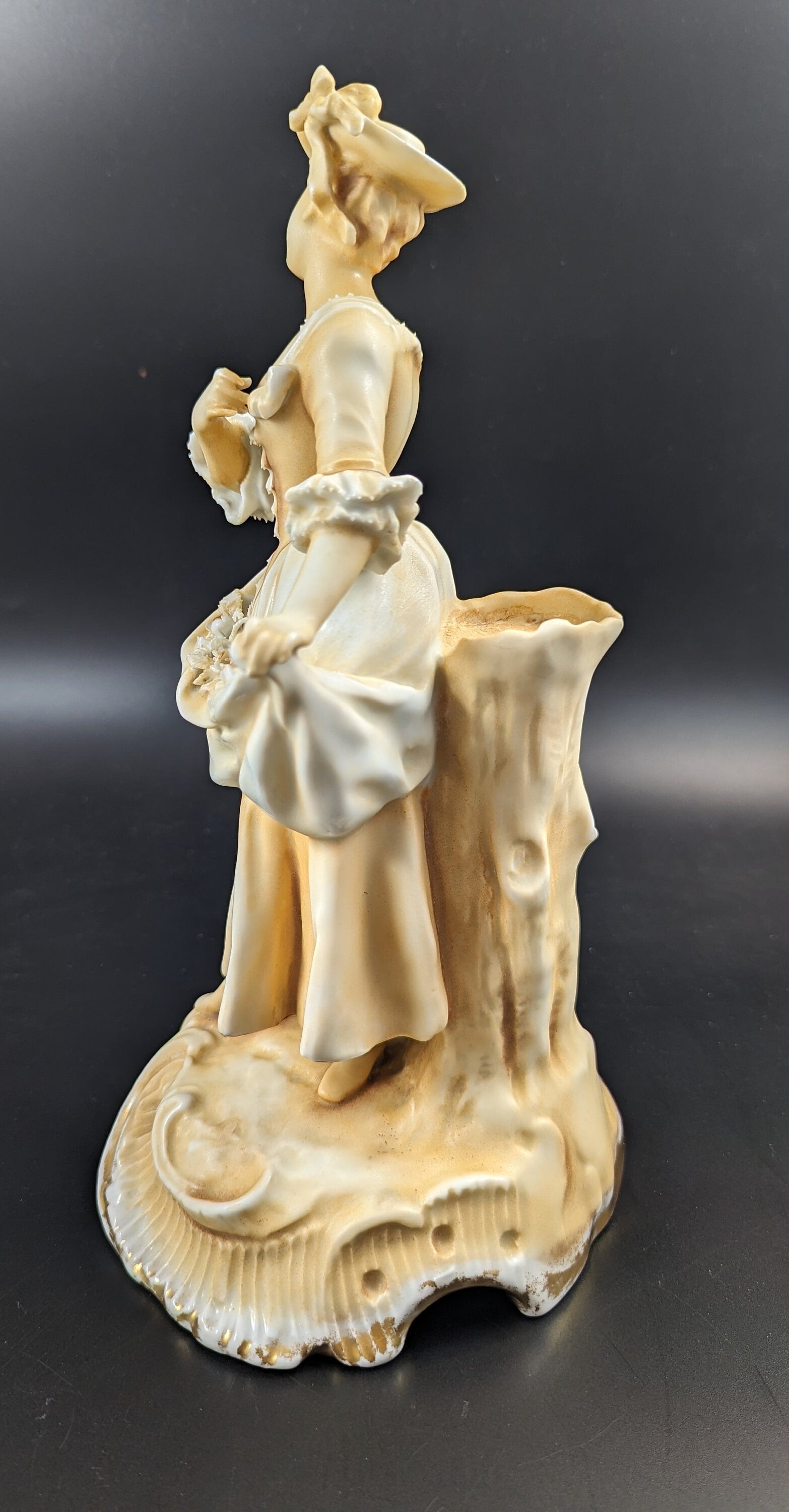 Parian (Biscuit Porcelain)  Woman Figurine by Sitzendorf, c.1887-1900.