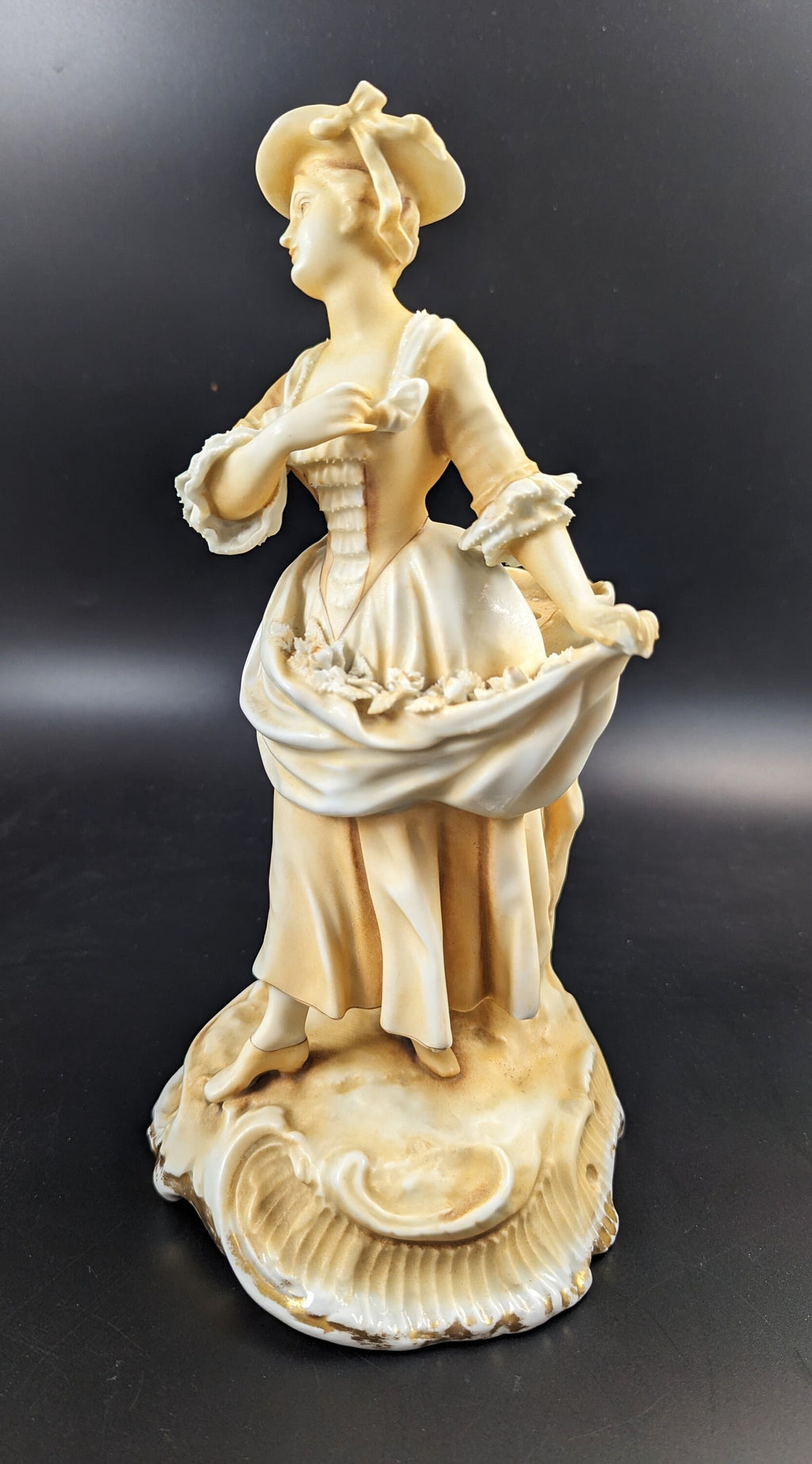 Parian (Biscuit Porcelain)  Woman Figurine by Sitzendorf, c.1887-1900.