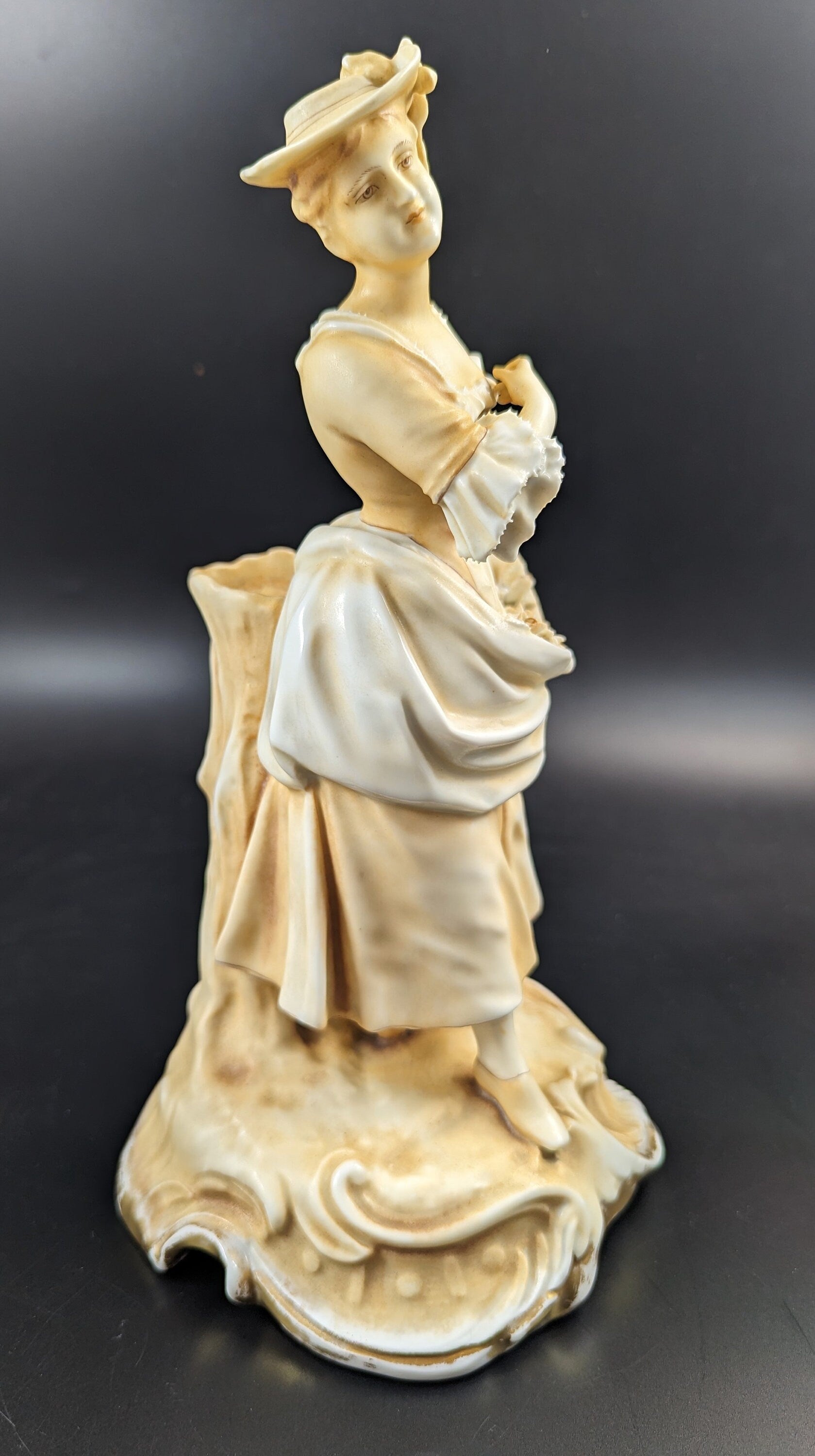 Parian (Biscuit Porcelain)  Woman Figurine by Sitzendorf, c.1887-1900.