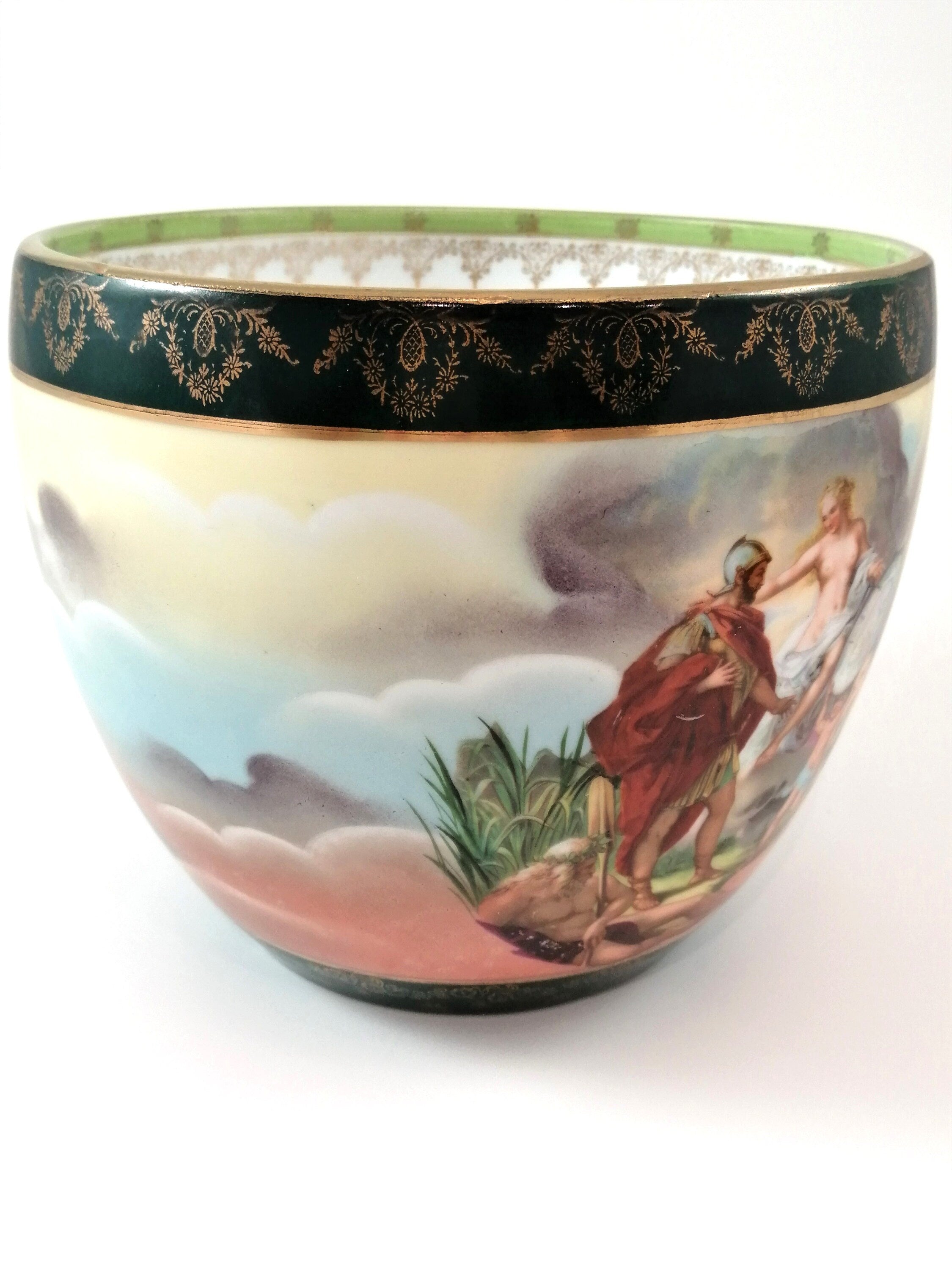 Rare Bowl with Classical Scenes by ROYAL VIENNA, c. 1790