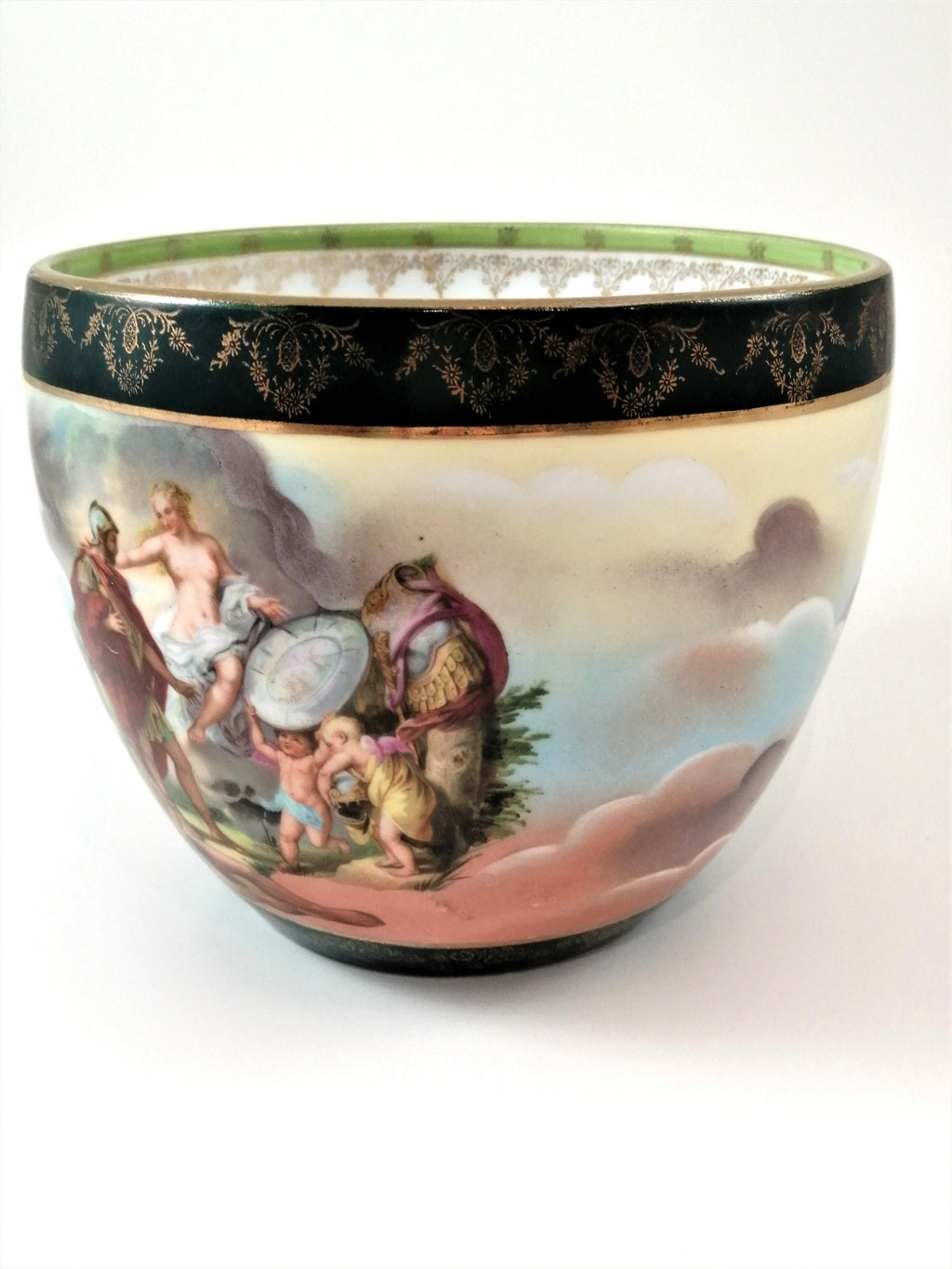 Rare Bowl with Classical Scenes by ROYAL VIENNA, c. 1790