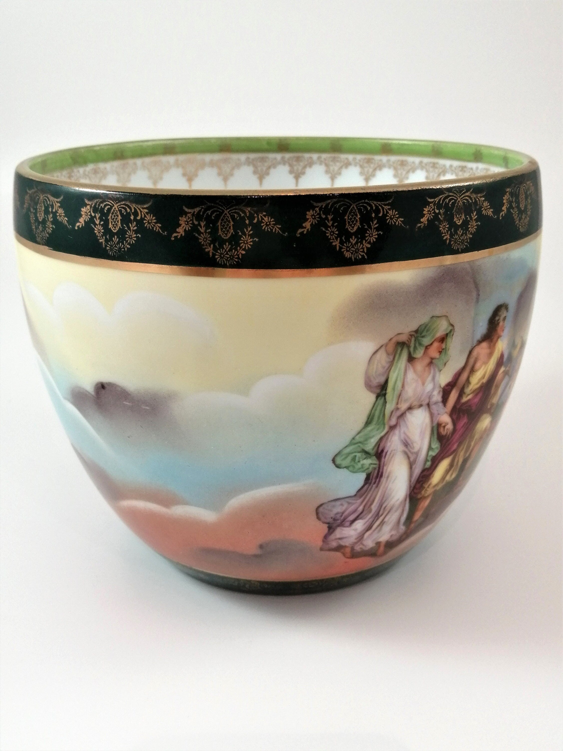 Rare Bowl with Classical Scenes by ROYAL VIENNA, c. 1790