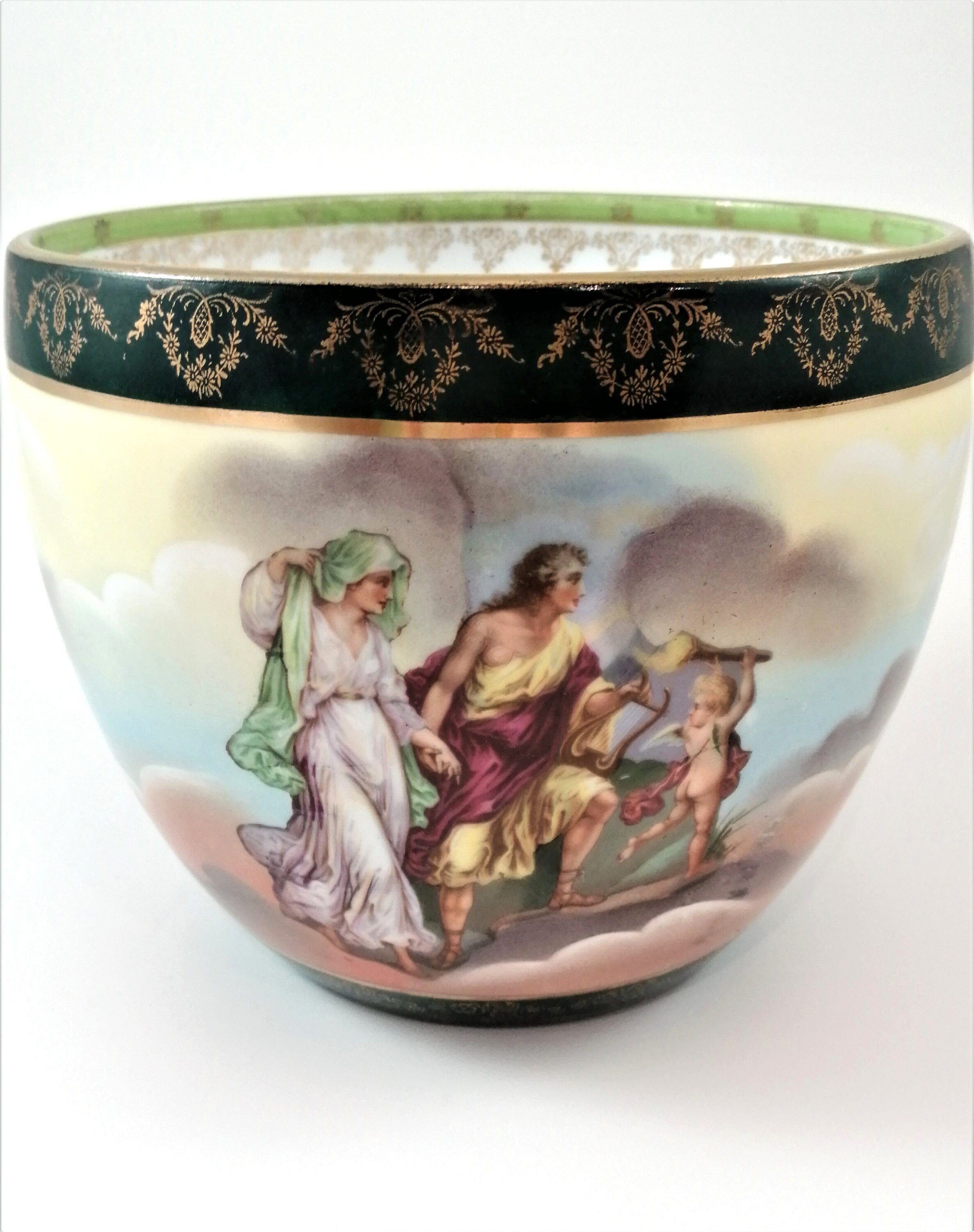 Rare Bowl with Classical Scenes by ROYAL VIENNA, c. 1790