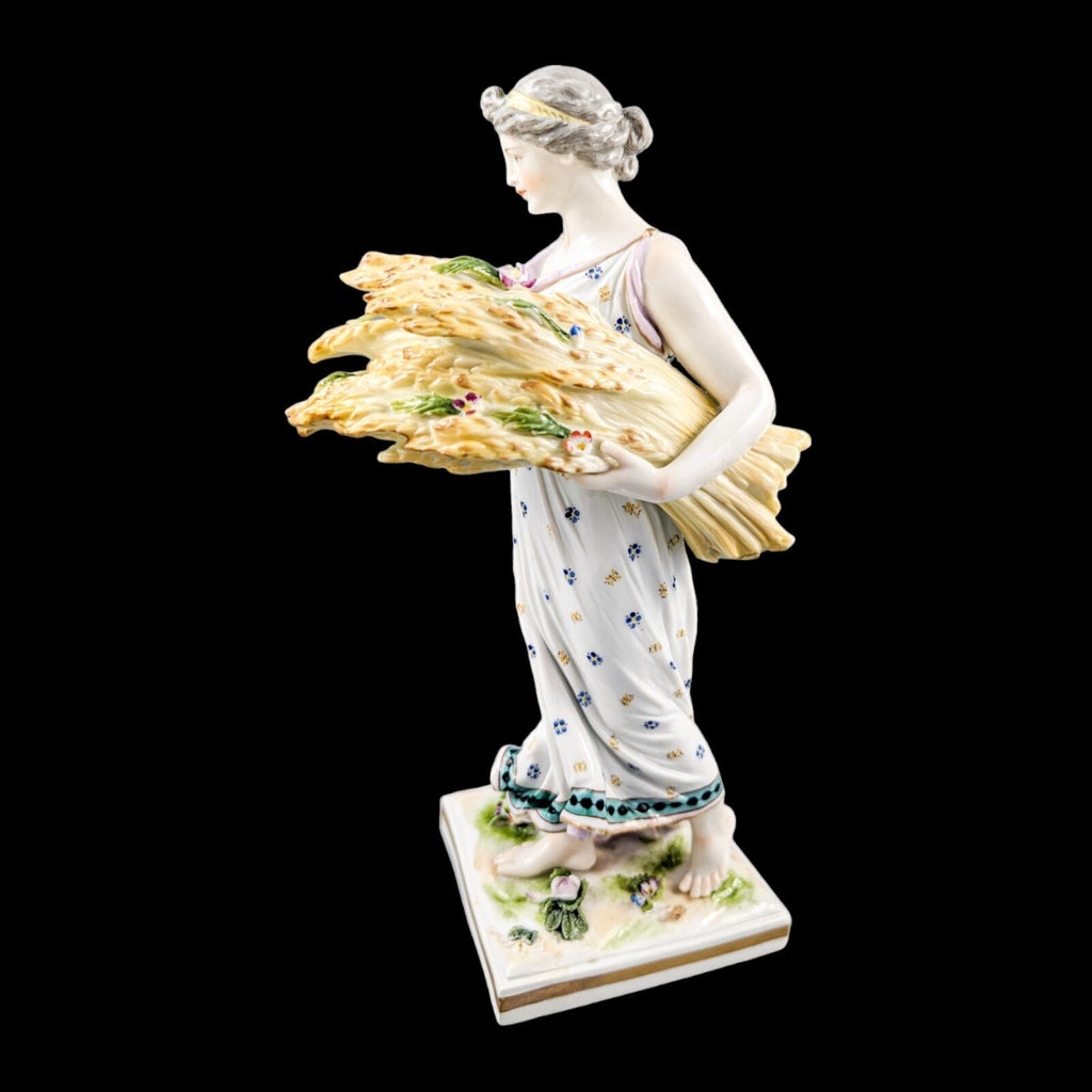 Frankenthal style  allegorical figurine  symbolizing Autumn