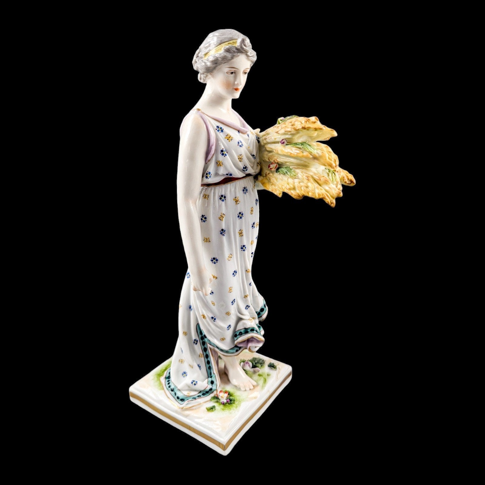 Frankenthal style  allegorical figurine  symbolizing Autumn
