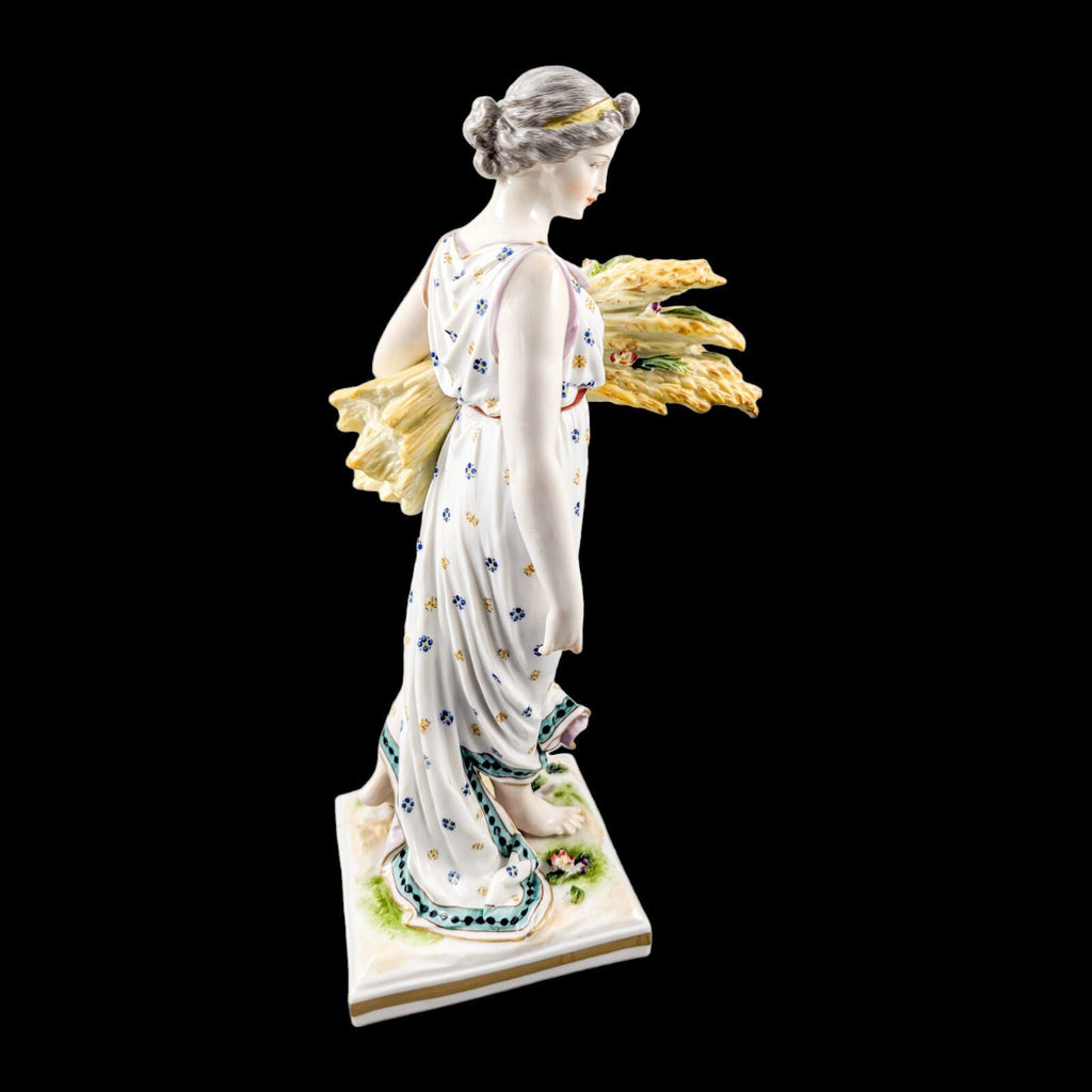 Frankenthal style  allegorical figurine  symbolizing Autumn