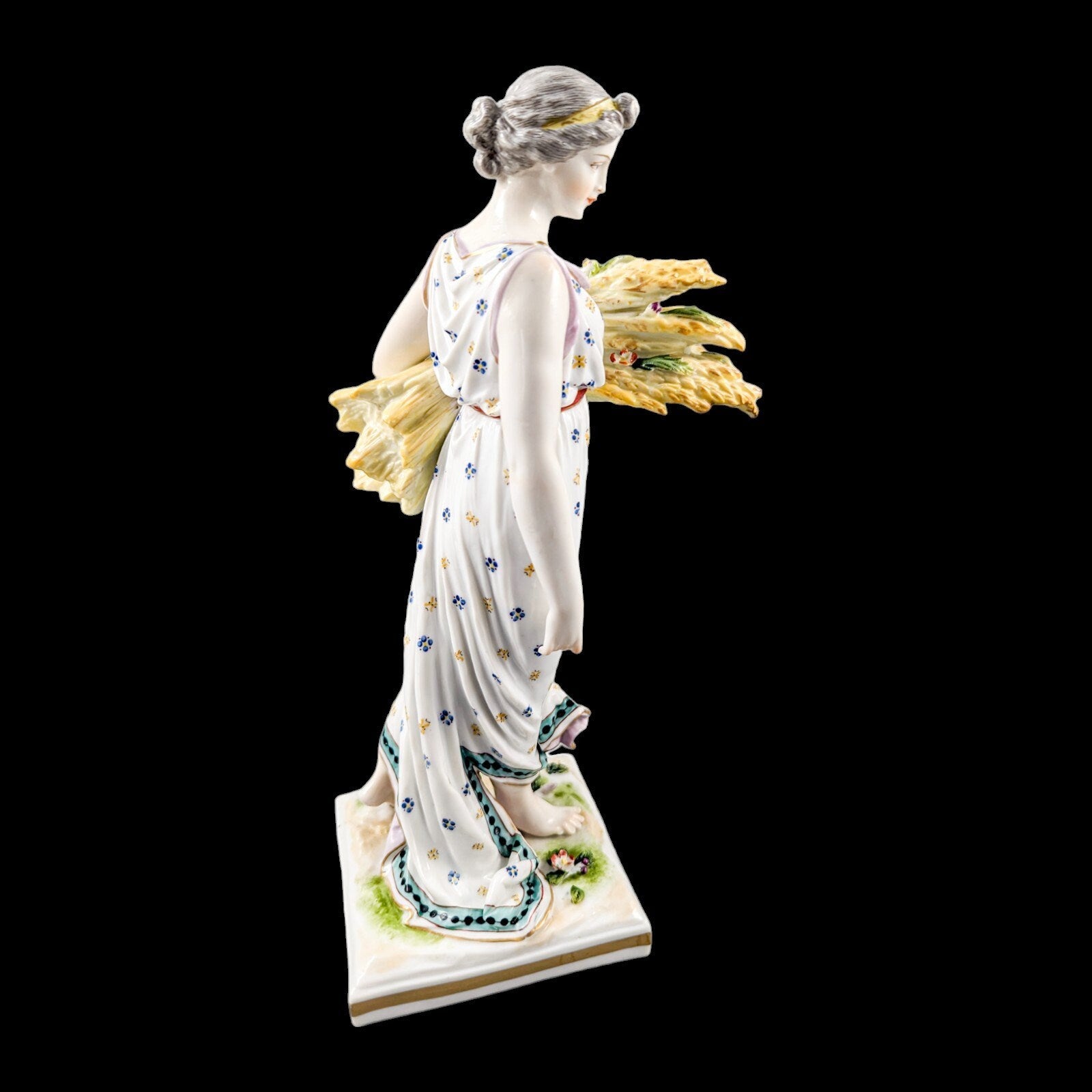 Frankenthal style  allegorical figurine  symbolizing Autumn
