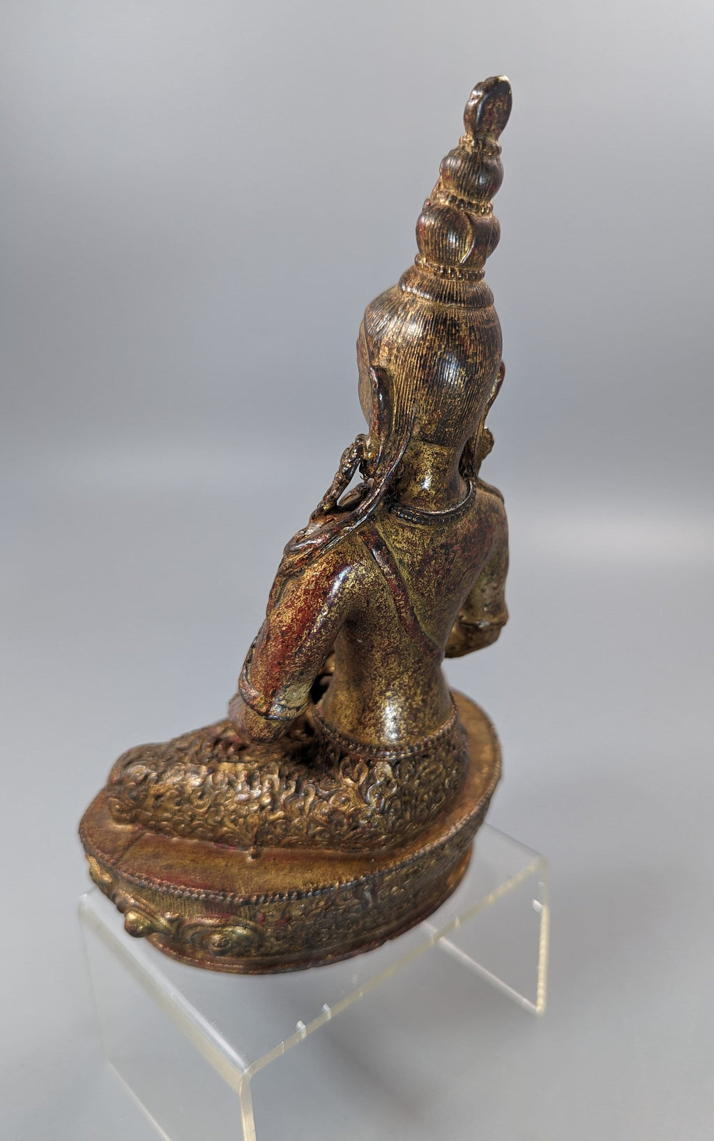 A   Gilt Bronze, Lacquered  figure of Amitayus,Tibet, 18 th.Century