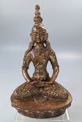 A   Gilt Bronze, Lacquered  figure of Amitayus,Tibet, 18 th.Century