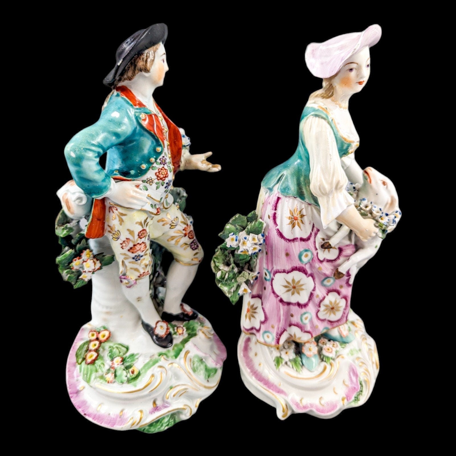 Early Derby, Patch Period,  Garland Shepherds, c. 1765