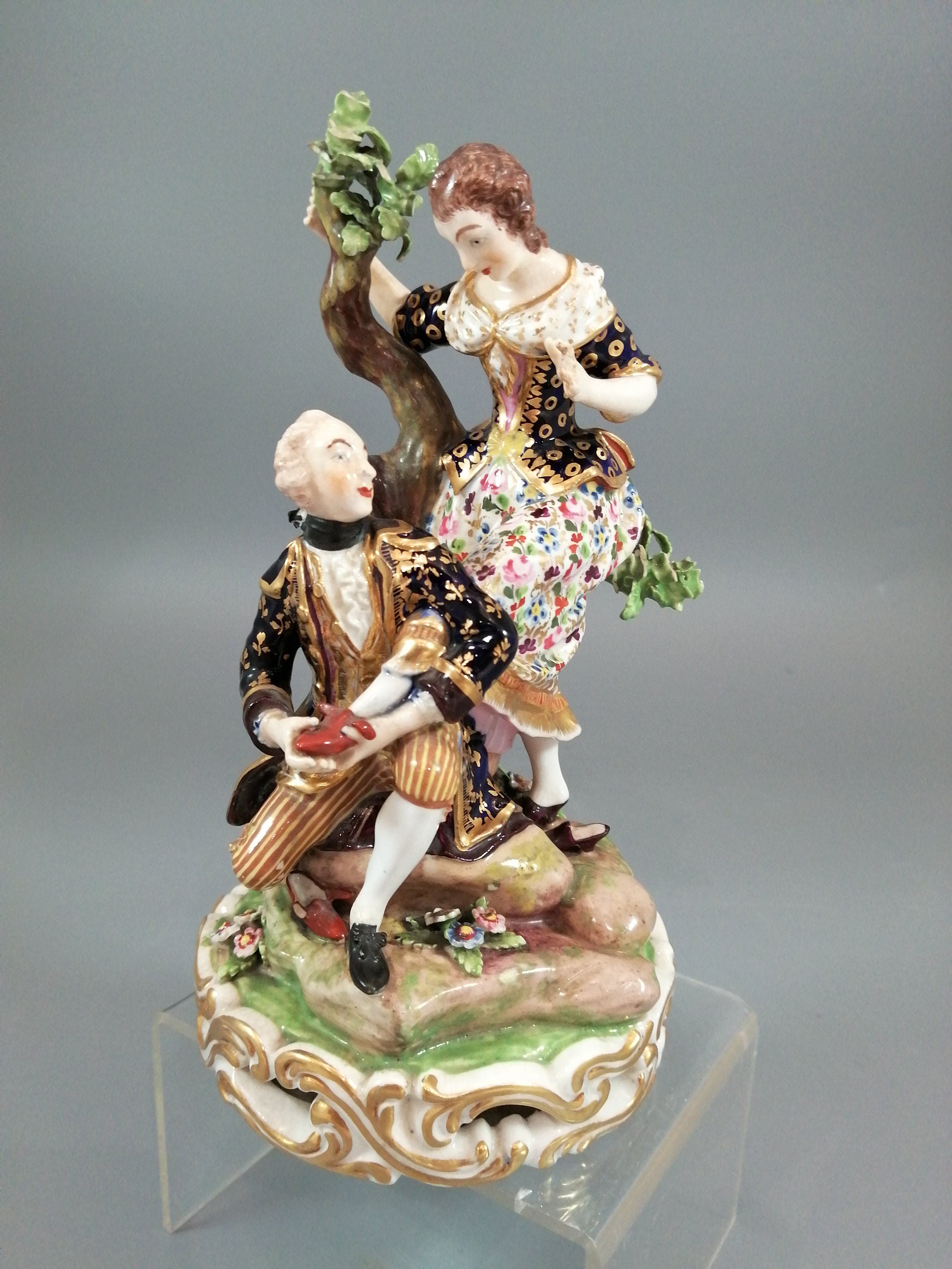 Antique Derby Figurine Shoemaker, early 19th century, rare.
