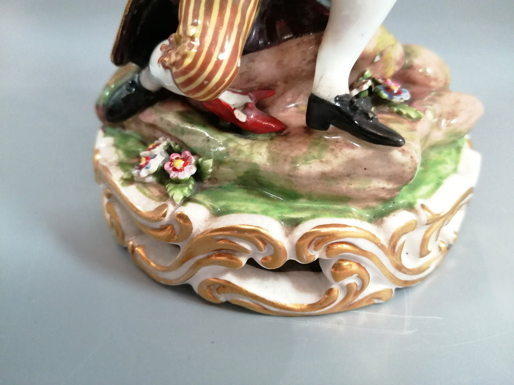 Antique Derby Figurine Shoemaker, early 19th century, rare.