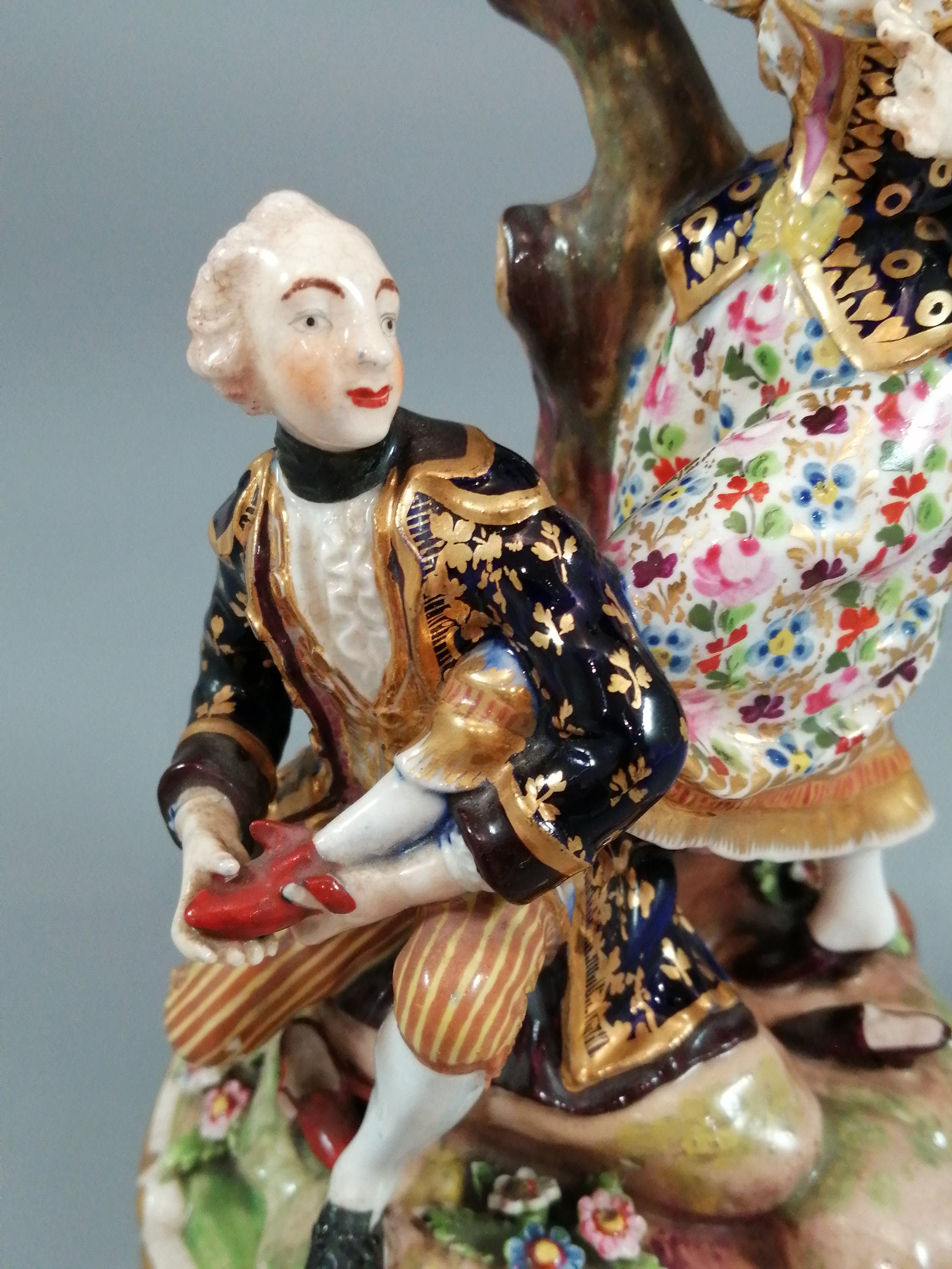 Antique Derby Figurine Shoemaker, early 19th century, rare.