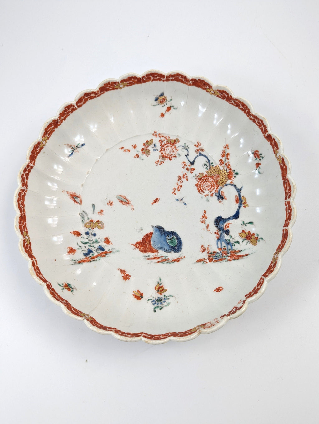 Antique Bow with Kakiemon Style ,Two Quail Pattern c. 1755