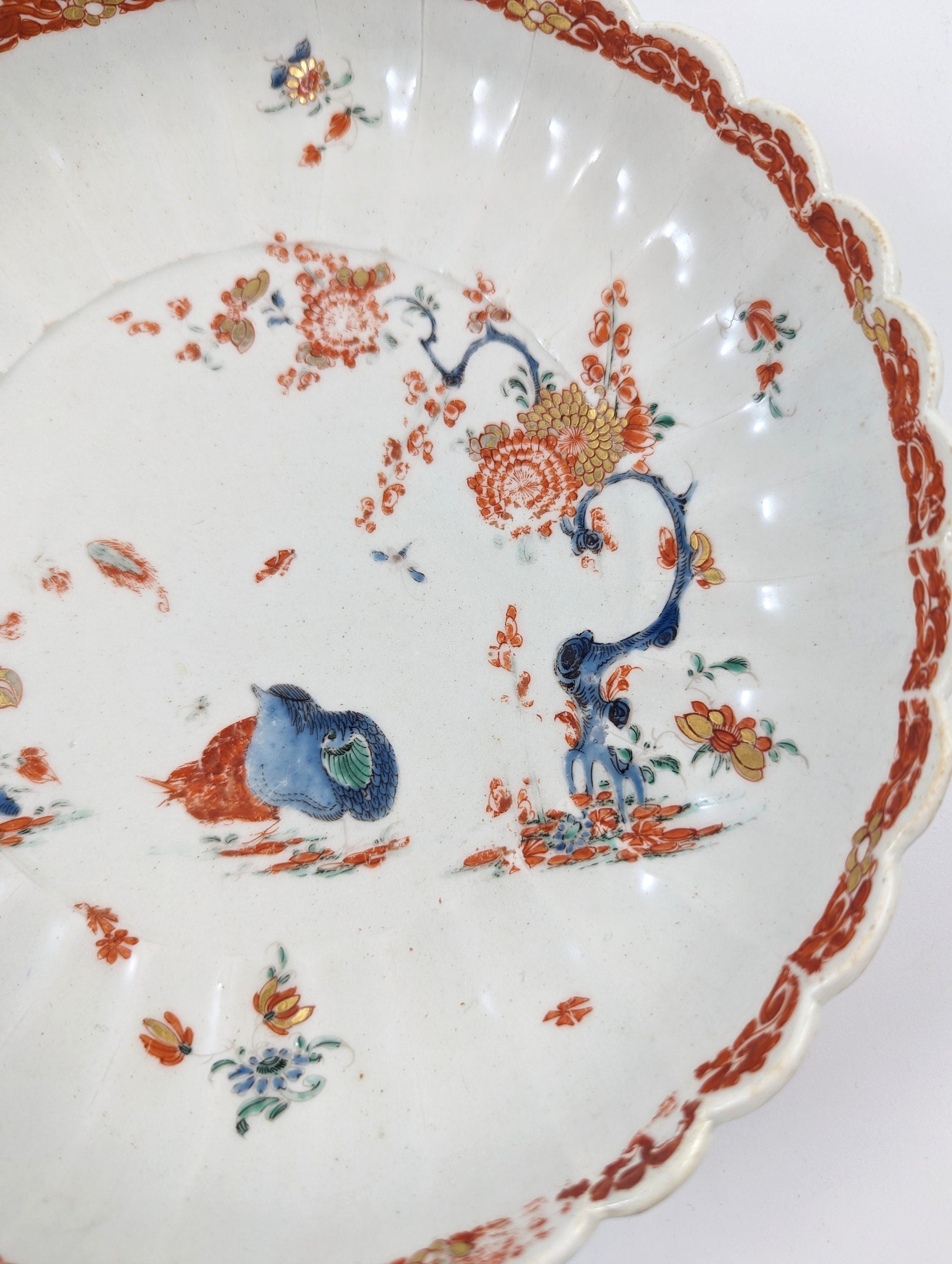 Antique Bow with Kakiemon Style ,Two Quail Pattern c. 1755