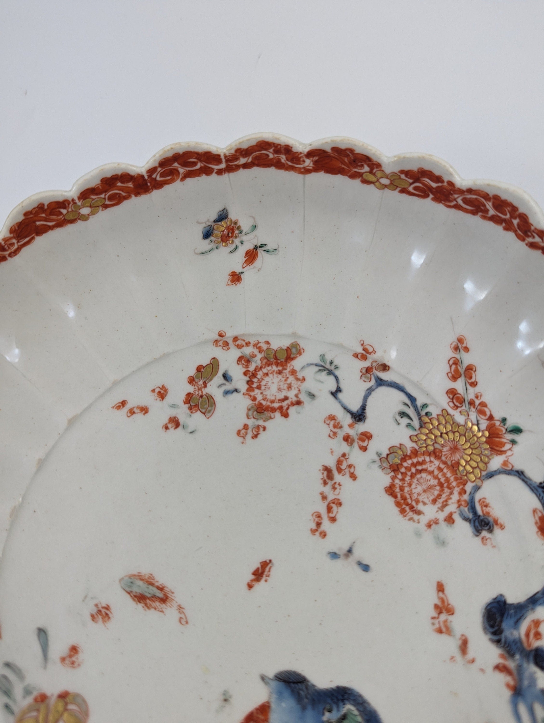 Antique Bow with Kakiemon Style ,Two Quail Pattern c. 1755