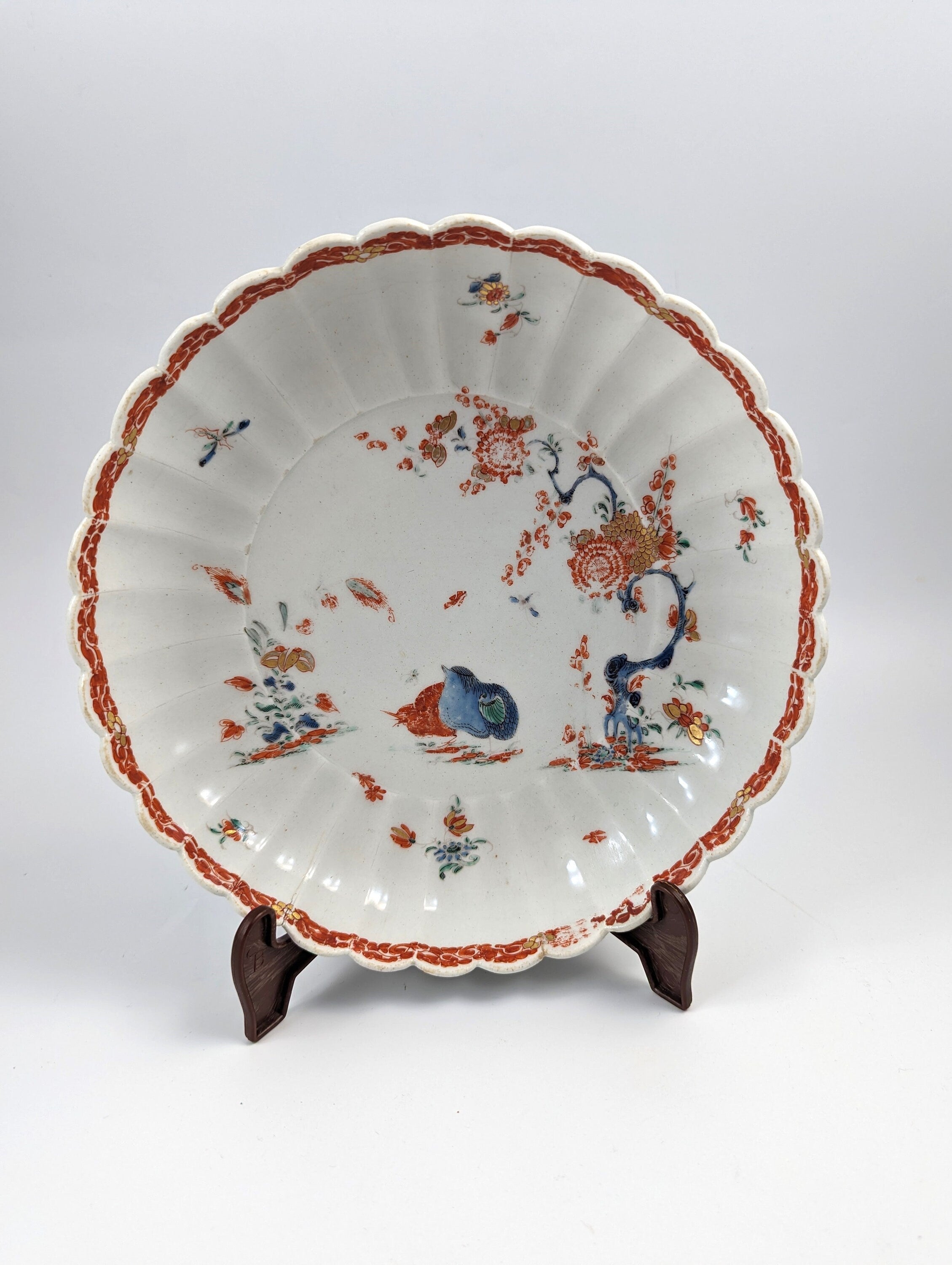 Antique Bow with Kakiemon Style ,Two Quail Pattern c. 1755