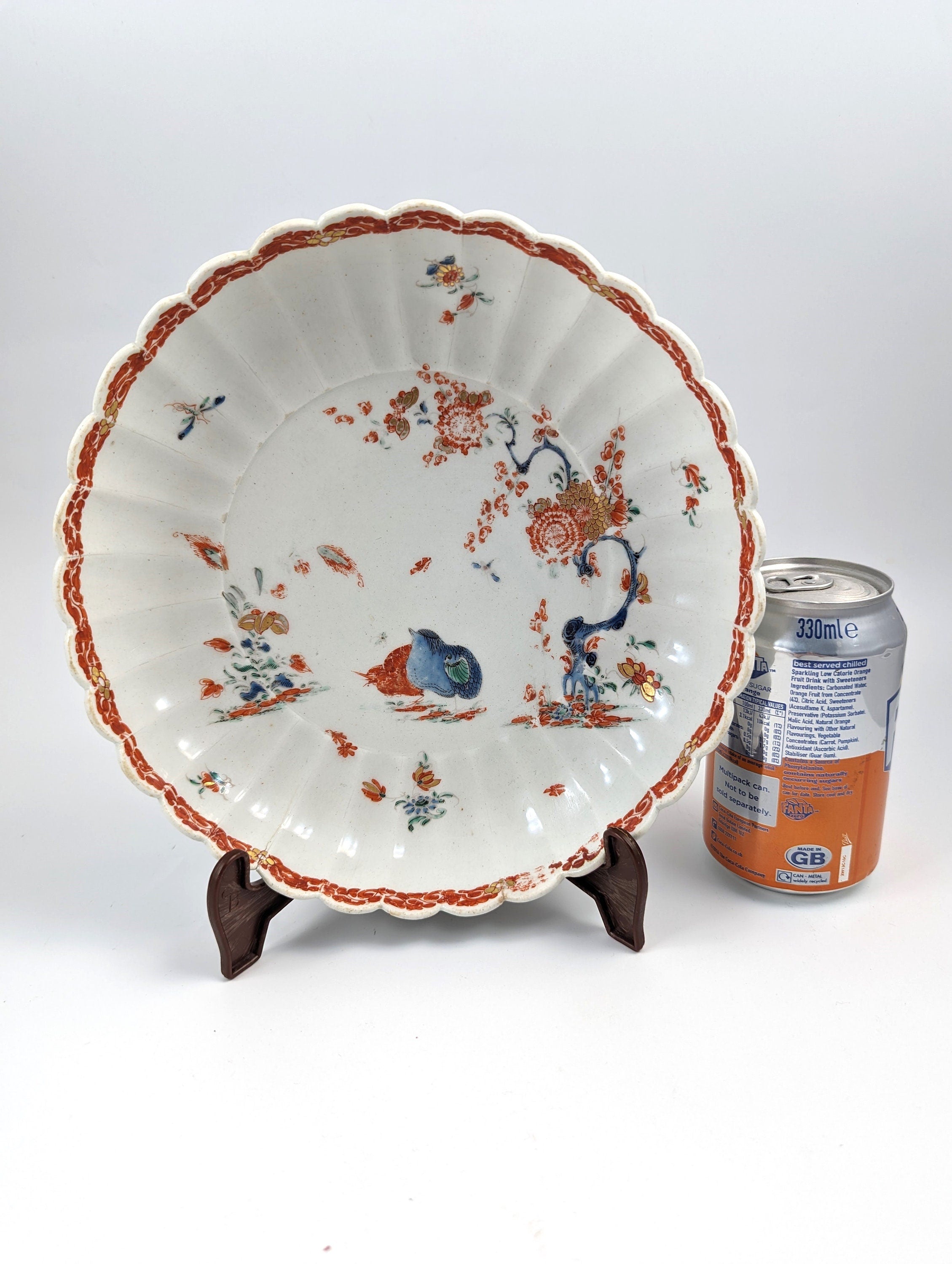 Antique Bow with Kakiemon Style ,Two Quail Pattern c. 1755