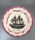 Sunderland Pink Lustre Large Bowl with transfer ‘Ship Caroline’, c. 1899.