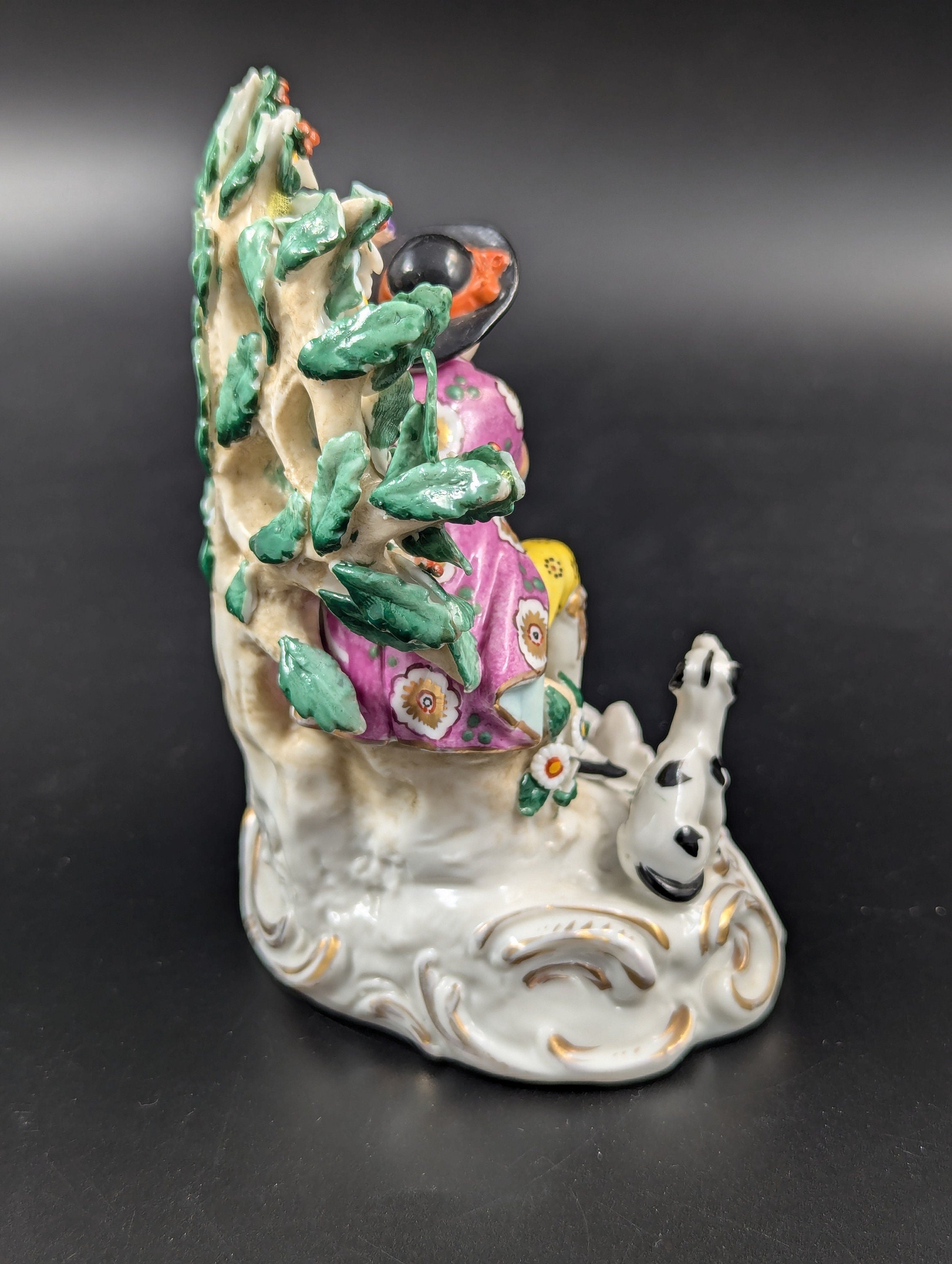 Antique Samson style Porcelain Figurine “Music lesson”, 19th century.