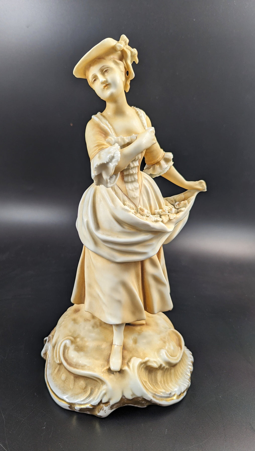 Parian (Biscuit Porcelain)  Woman Figurine by Sitzendorf, c.1887-1900.