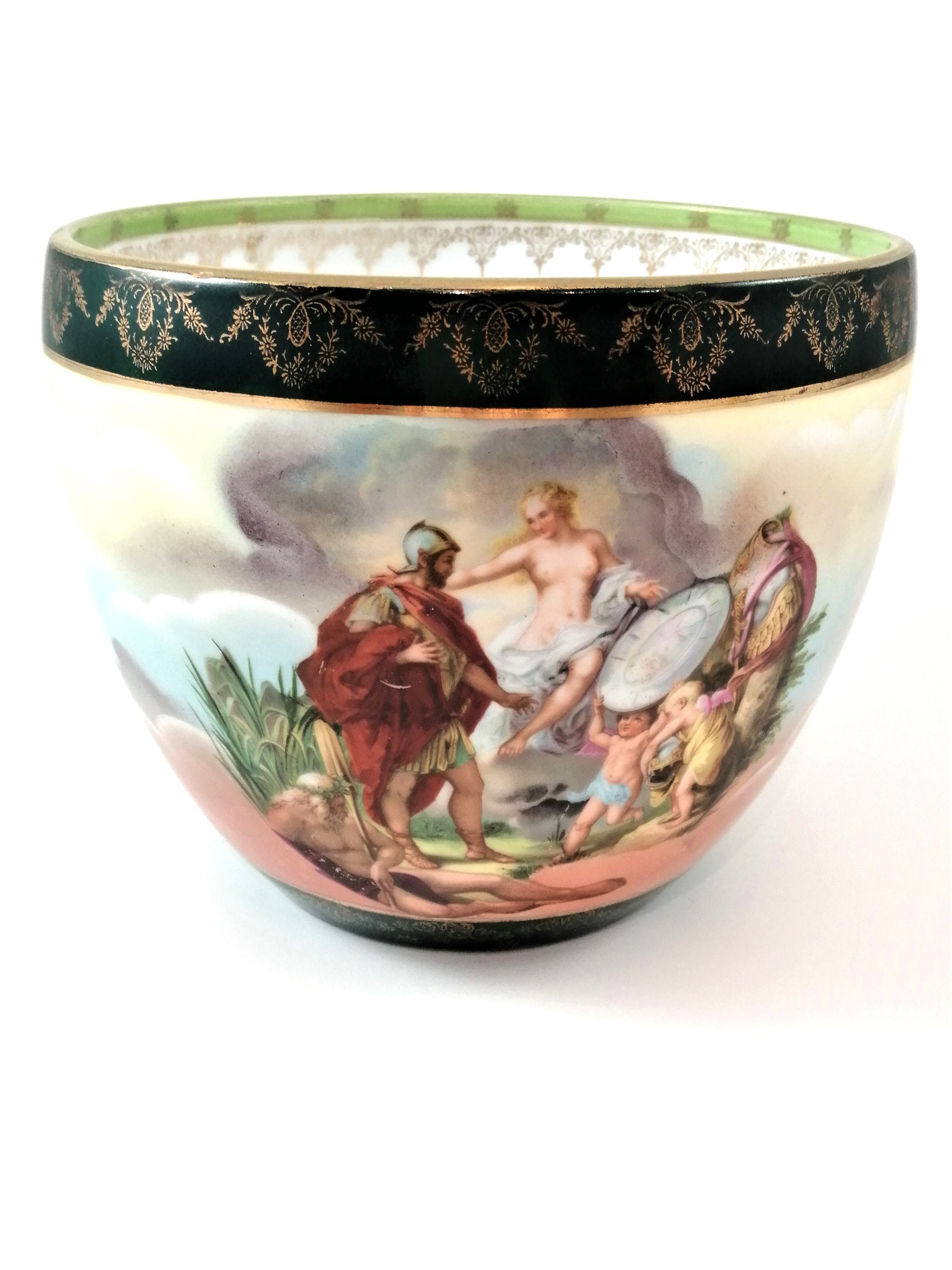 Rare Bowl with Classical Scenes by ROYAL VIENNA, c. 1790