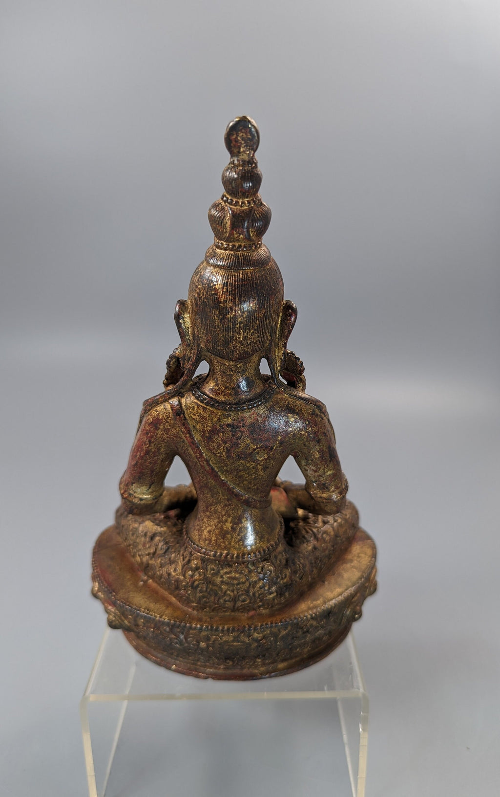 A   Gilt Bronze, Lacquered  figure of Amitayus,Tibet, 18 th.Century