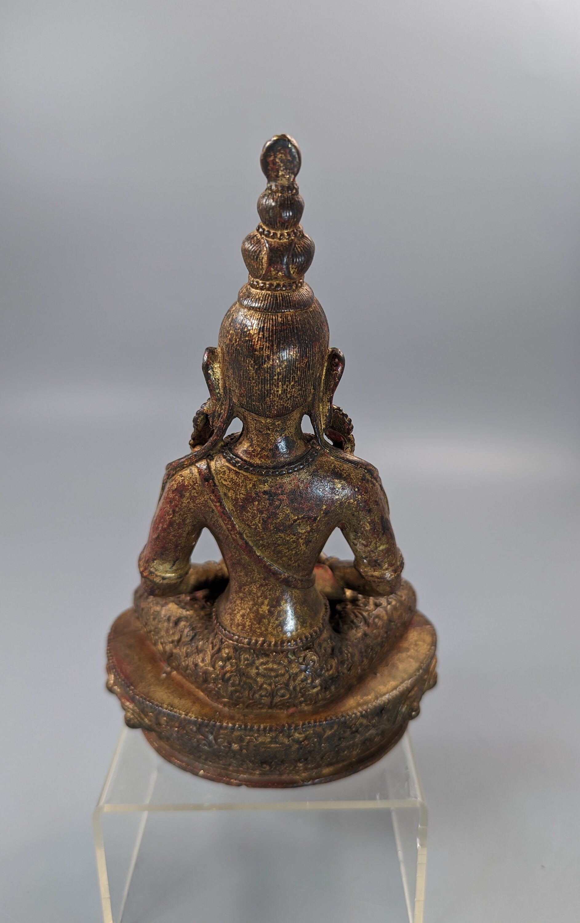 A   Gilt Bronze, Lacquered  figure of Amitayus,Tibet, 18 th.Century