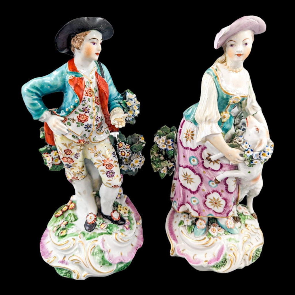 Early Derby, Patch Period,  Garland Shepherds, c. 1765