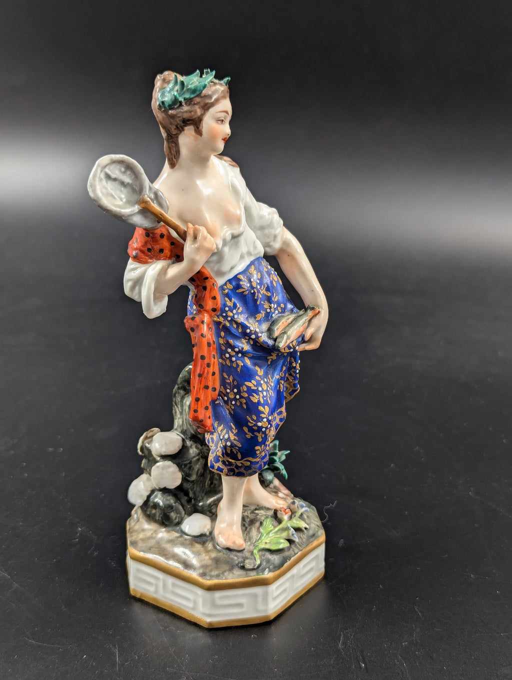 Antique Derby figurine, "Water element" c. 1800.