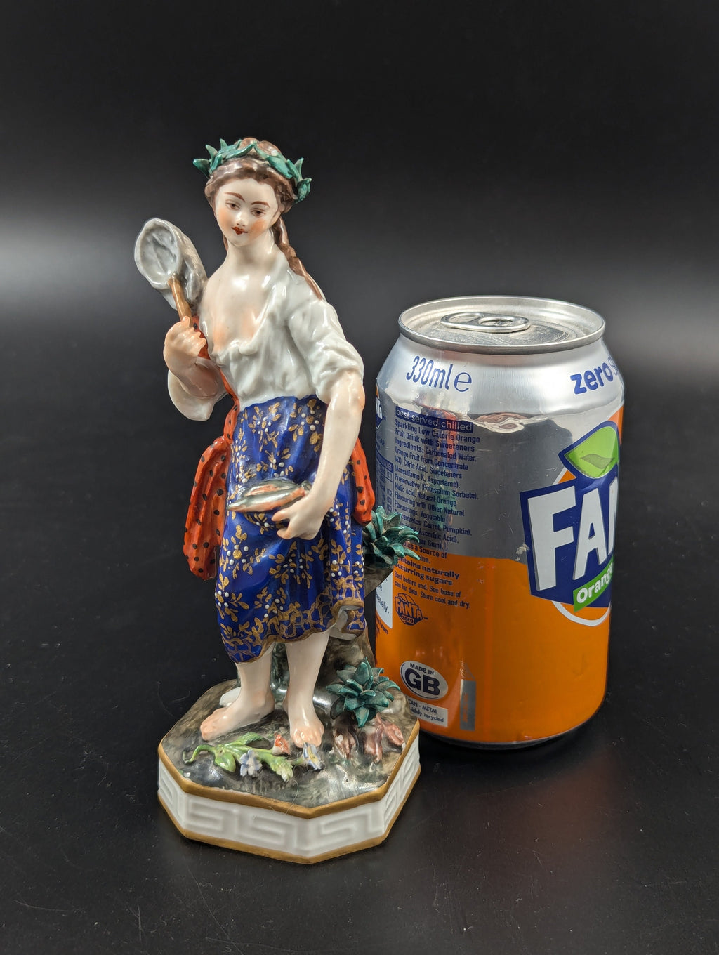 Antique Derby figurine, "Water element" c. 1800.