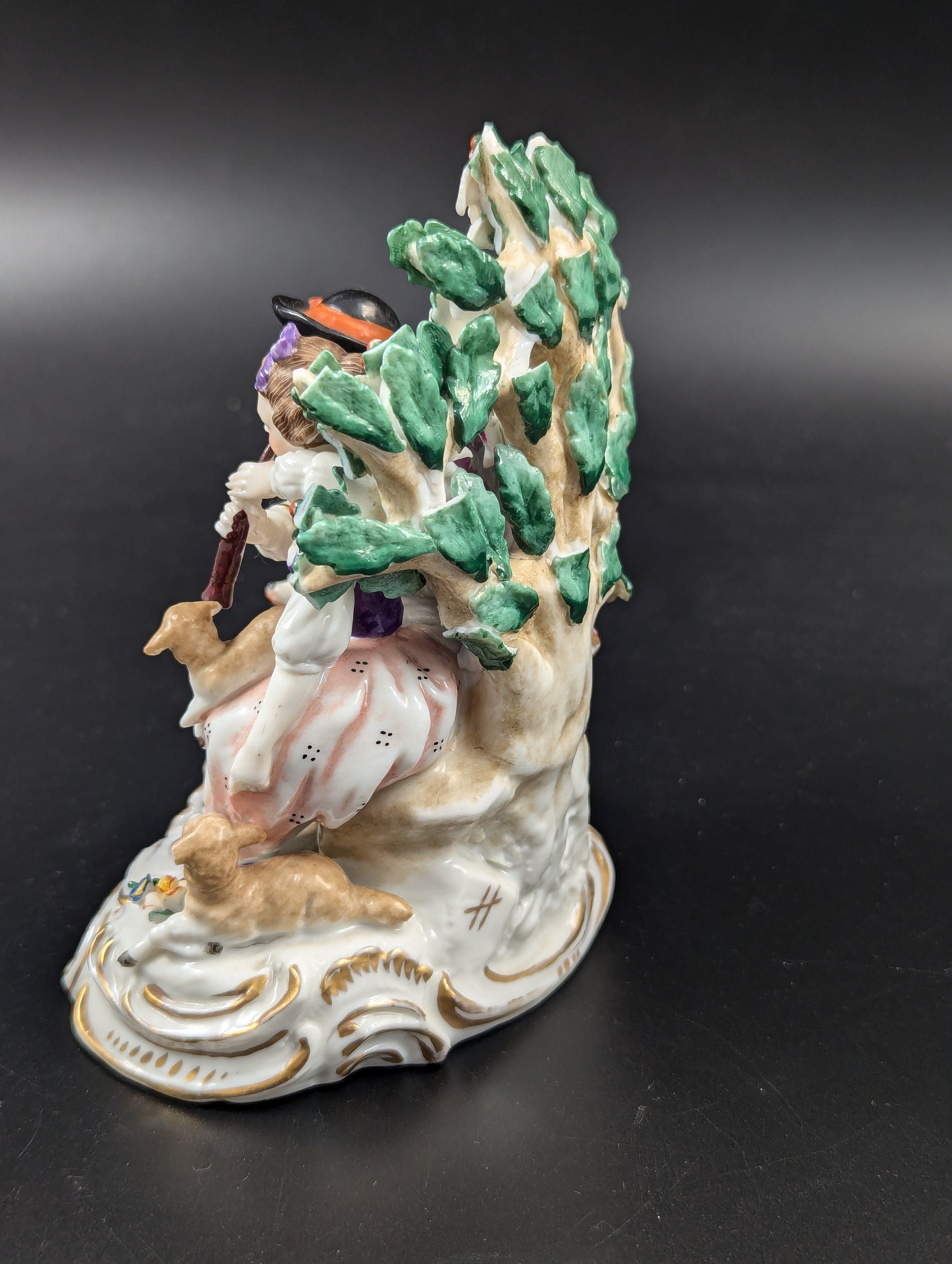 Antique Samson style Porcelain Figurine “Music lesson”, 19th century.