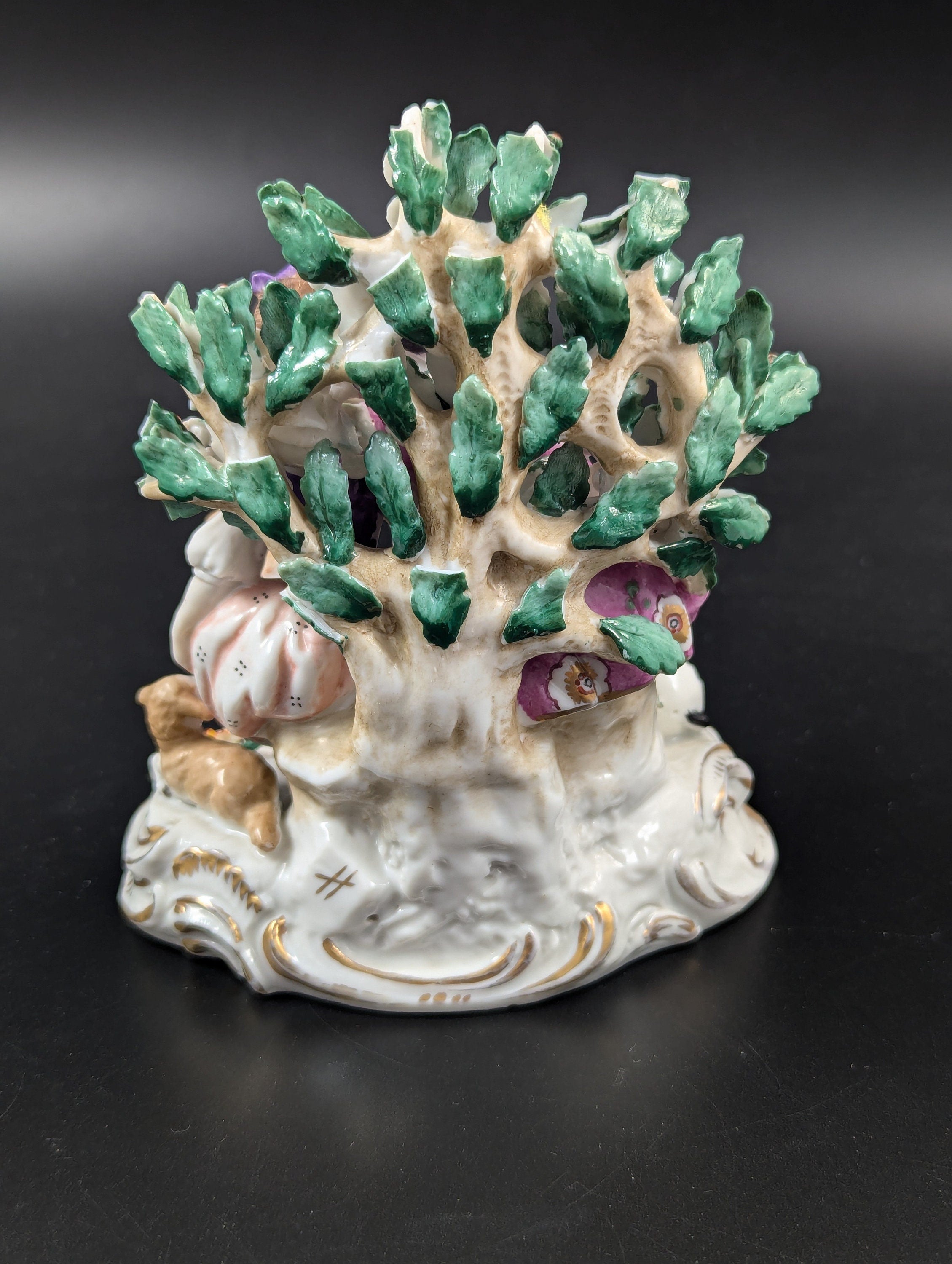 Antique Samson style Porcelain Figurine “Music lesson”, 19th century.