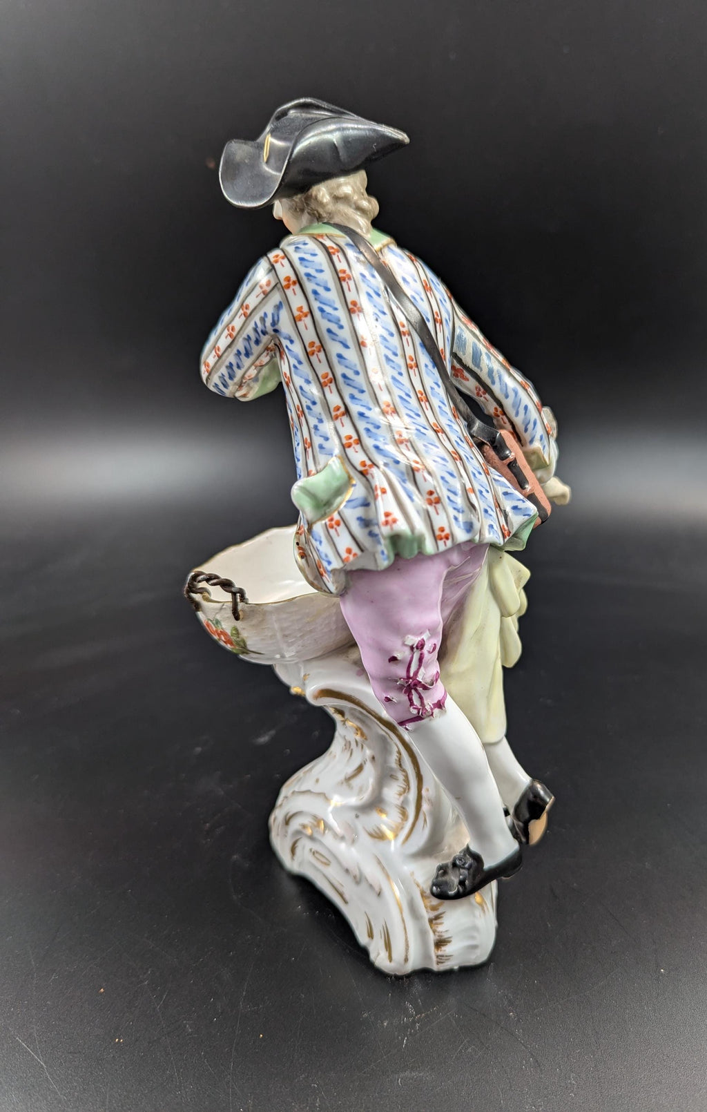 KPM Porcelain Figurine: Rococo Man with Sweetmeat Basket, c. 1790