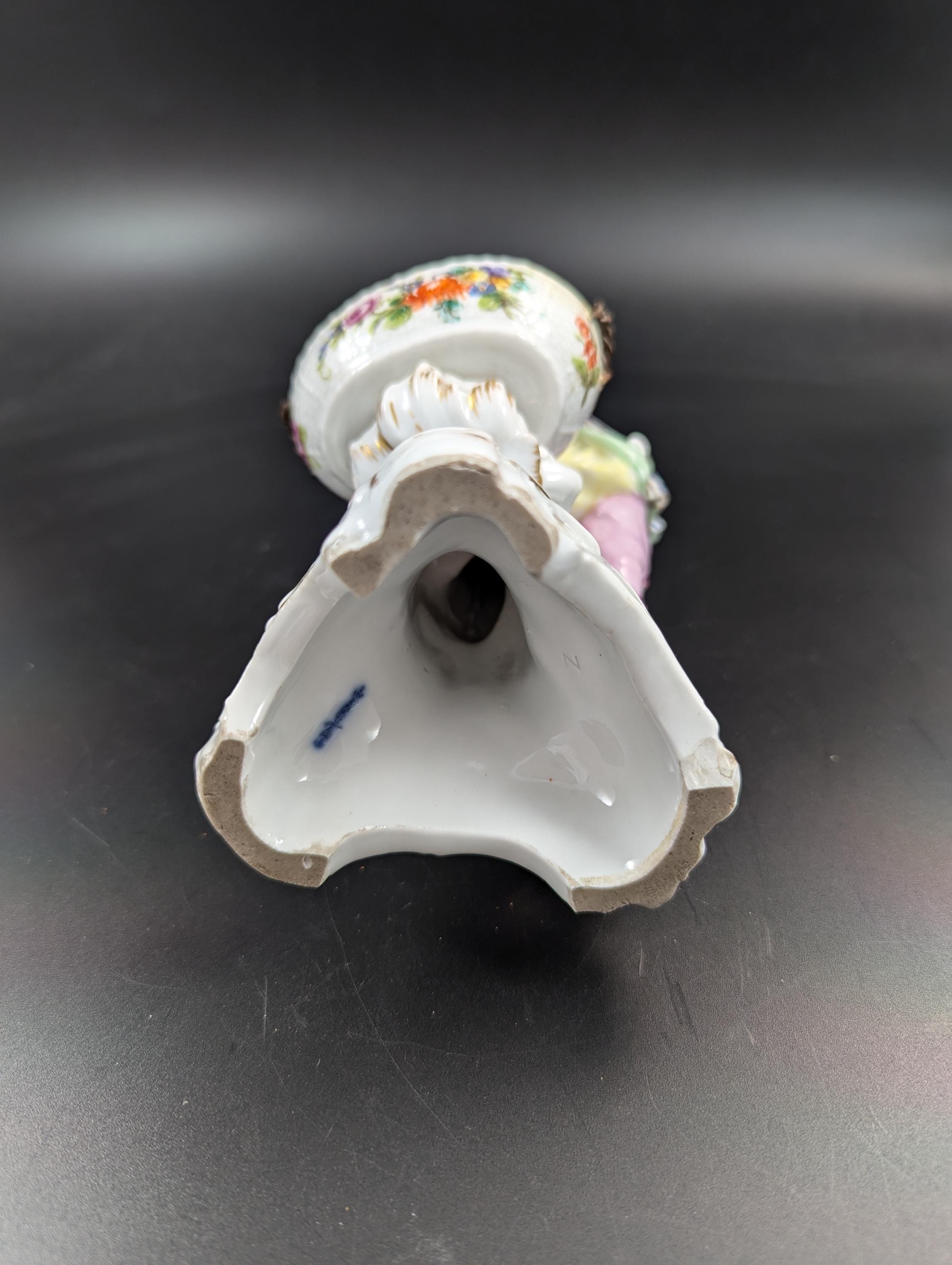 KPM Porcelain Figurine: Rococo Man with Sweetmeat Basket, c. 1790