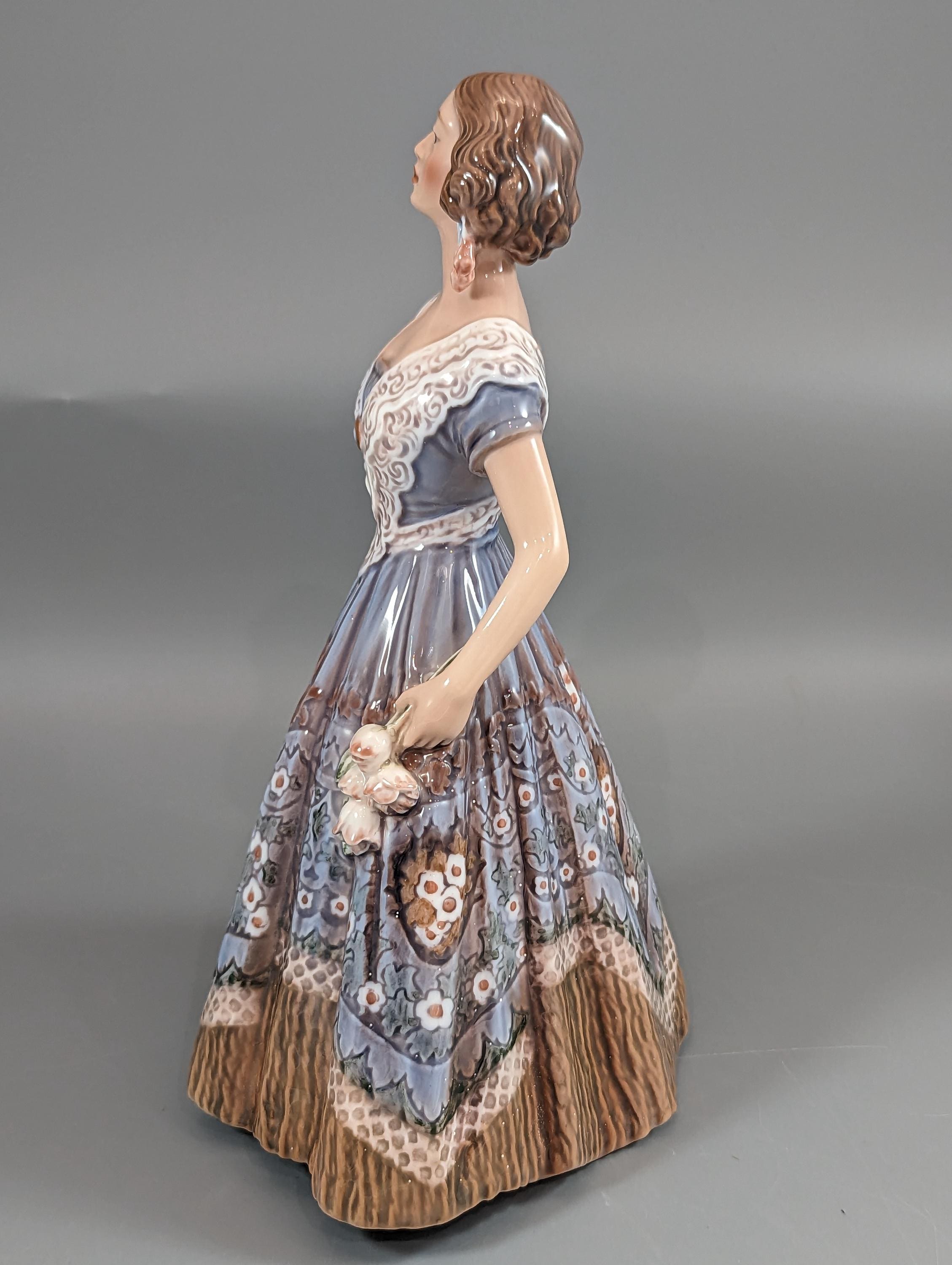 Dahl Jensen Antique Porcelain Figurine: Spanish Dancer, Early Blue Design