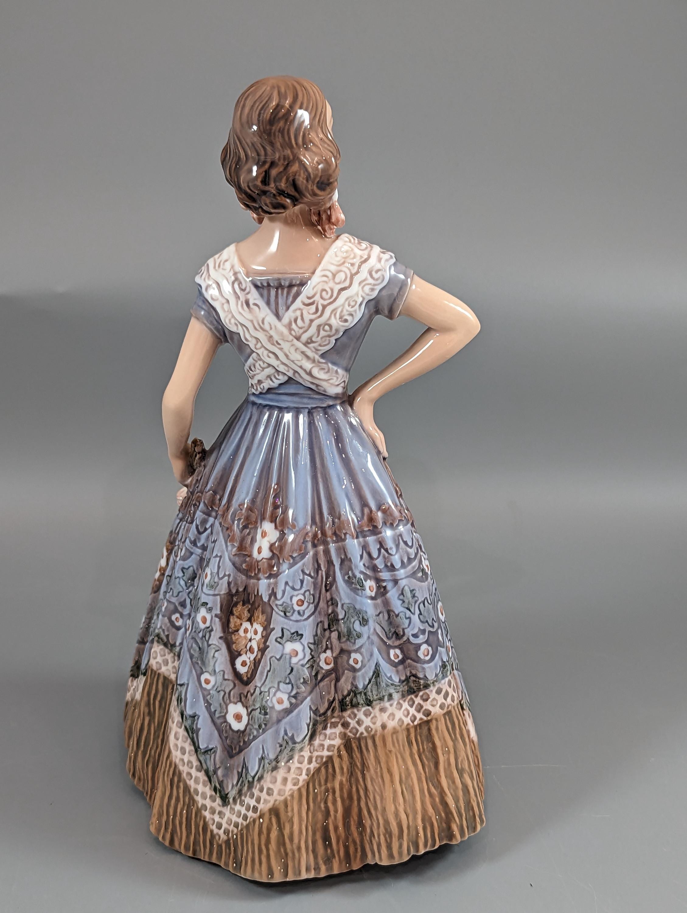 Dahl Jensen Antique Porcelain Figurine: Spanish Dancer, Early Blue Design