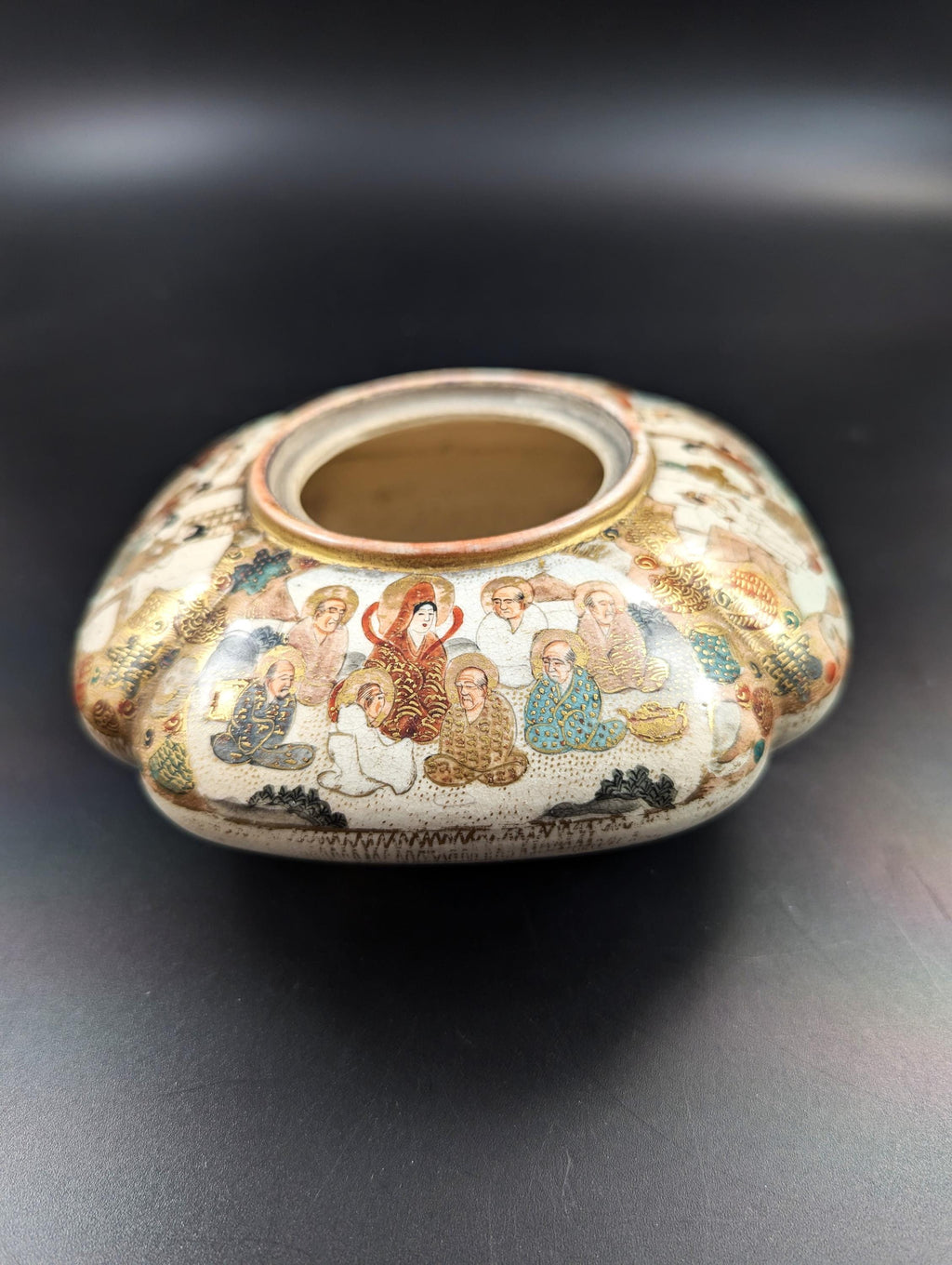 Satsuma Footed Bowl Burner, Japan, c. 1920