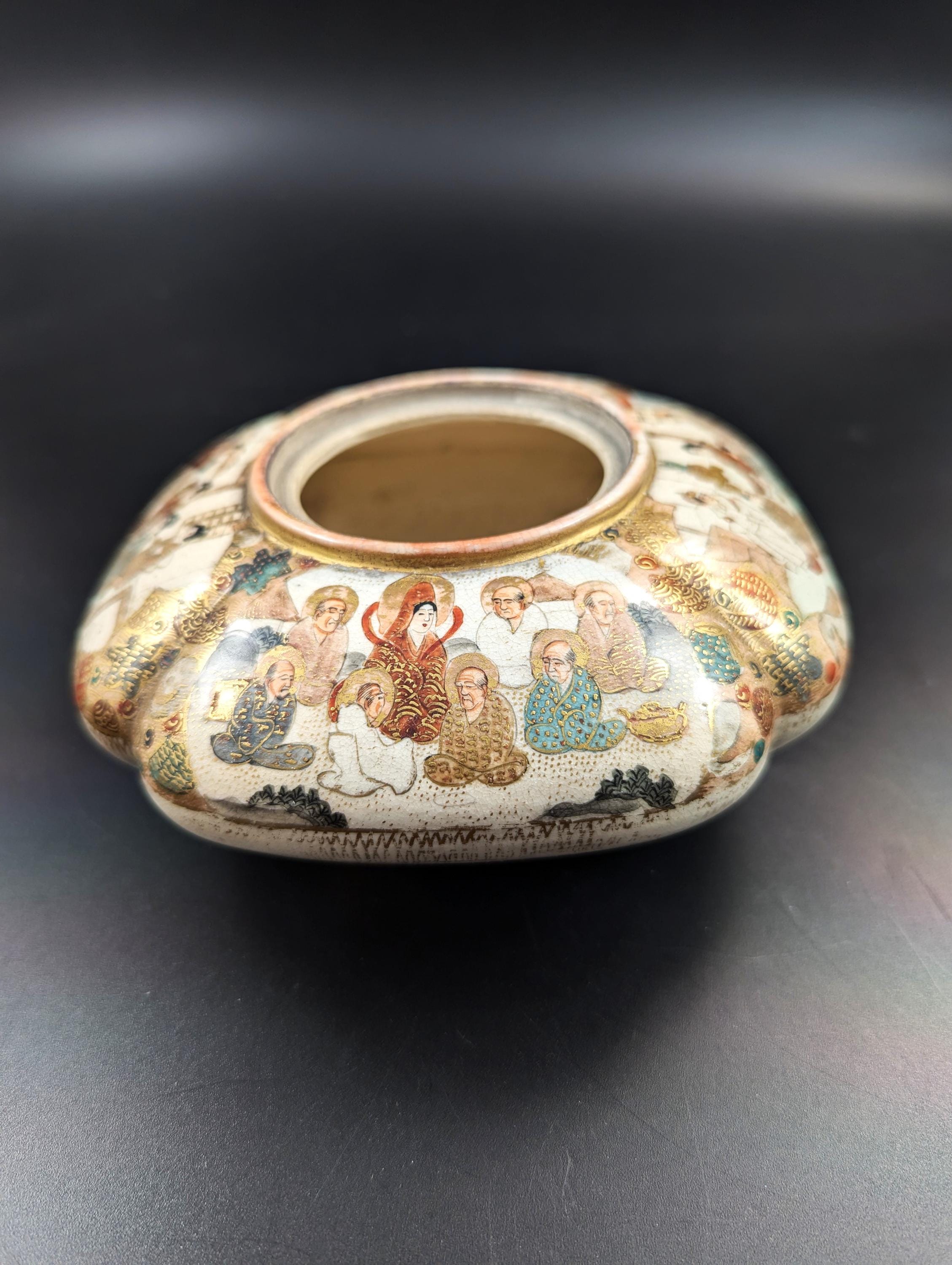 Satsuma Footed Bowl Burner, Japan, c. 1920
