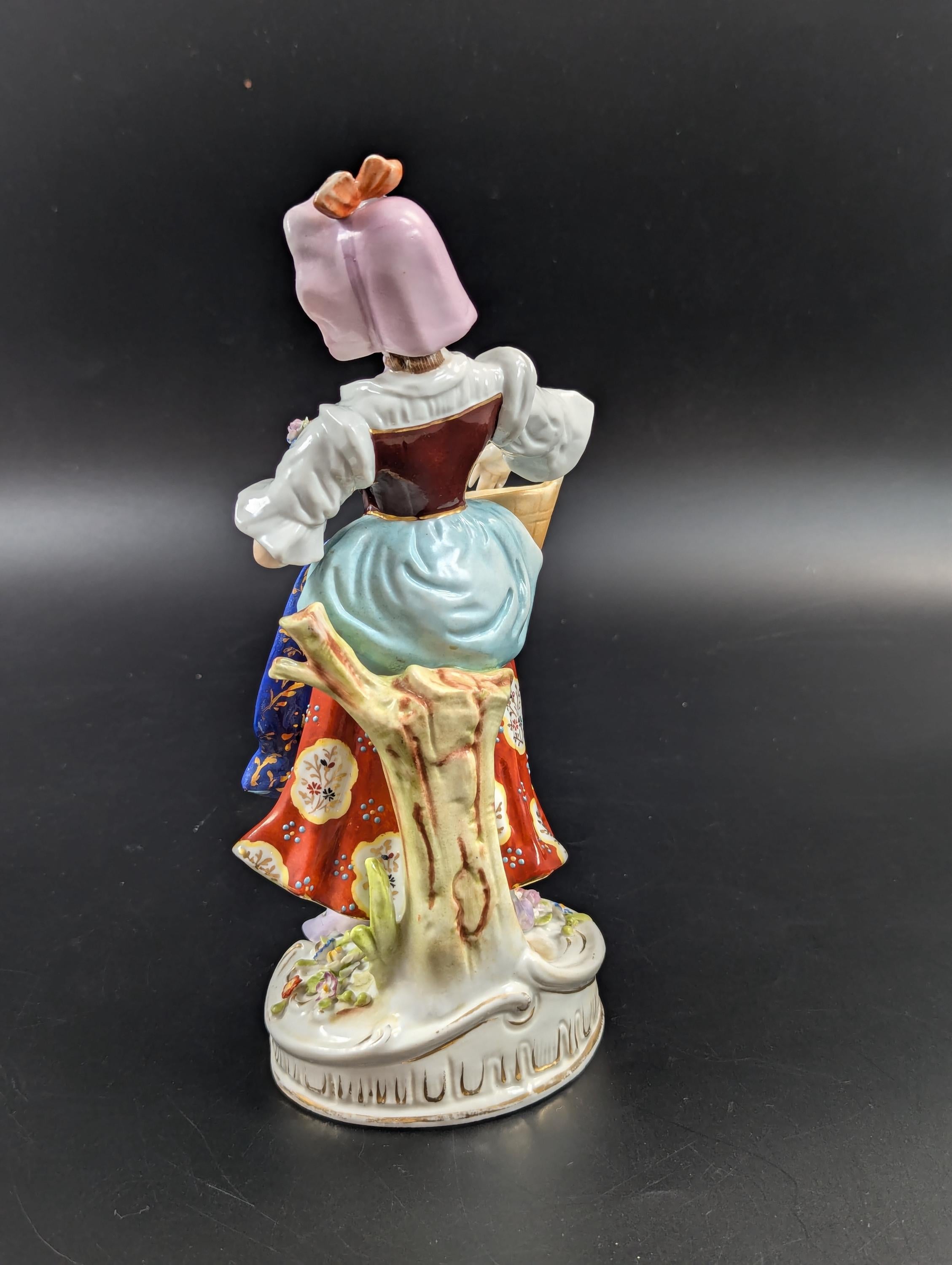 Chelsea Porcelain Figurine of Laundry Woman, c. 1752-1756