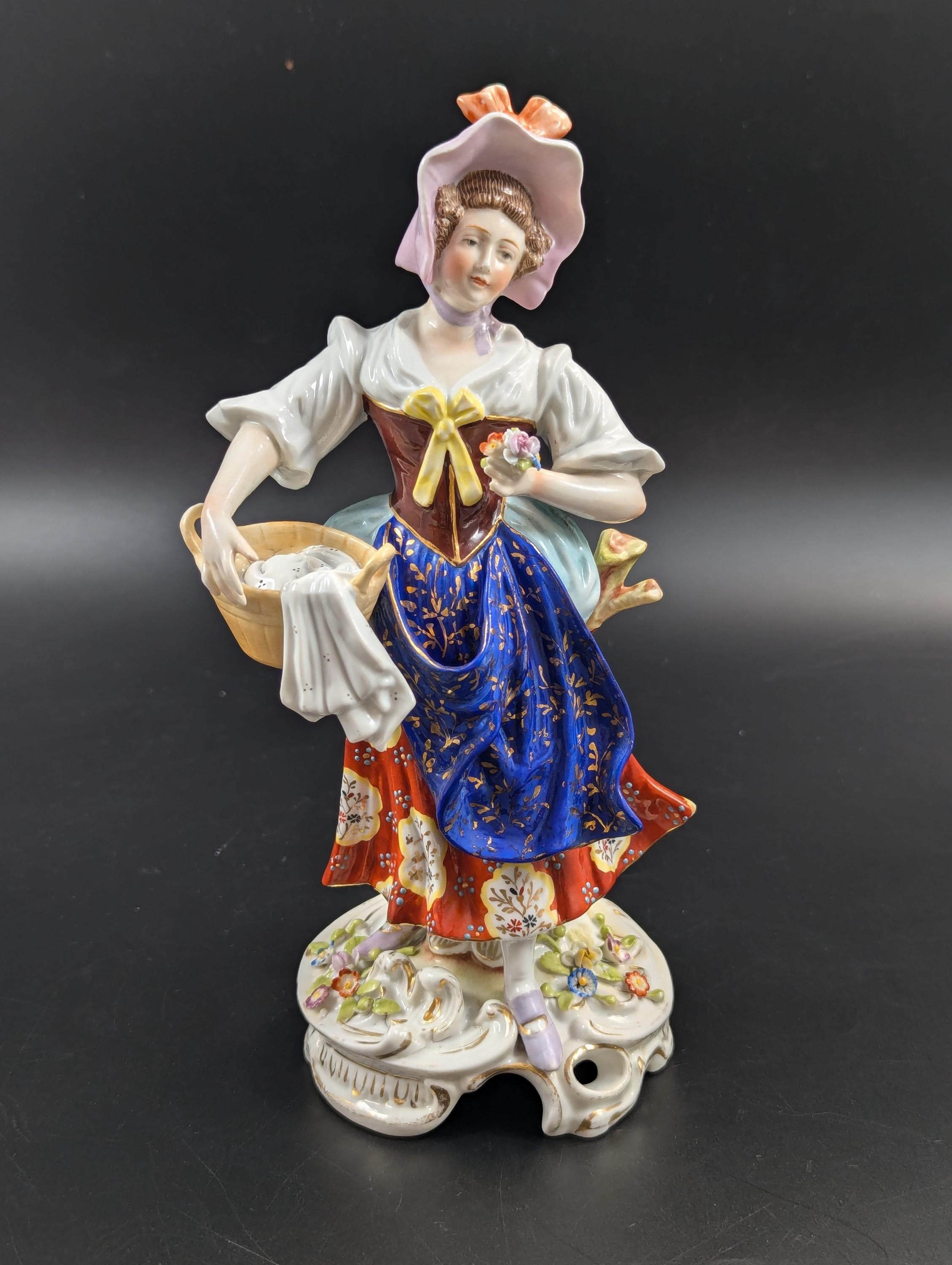 Chelsea Porcelain Figurine of Laundry Woman, c. 1752-1756