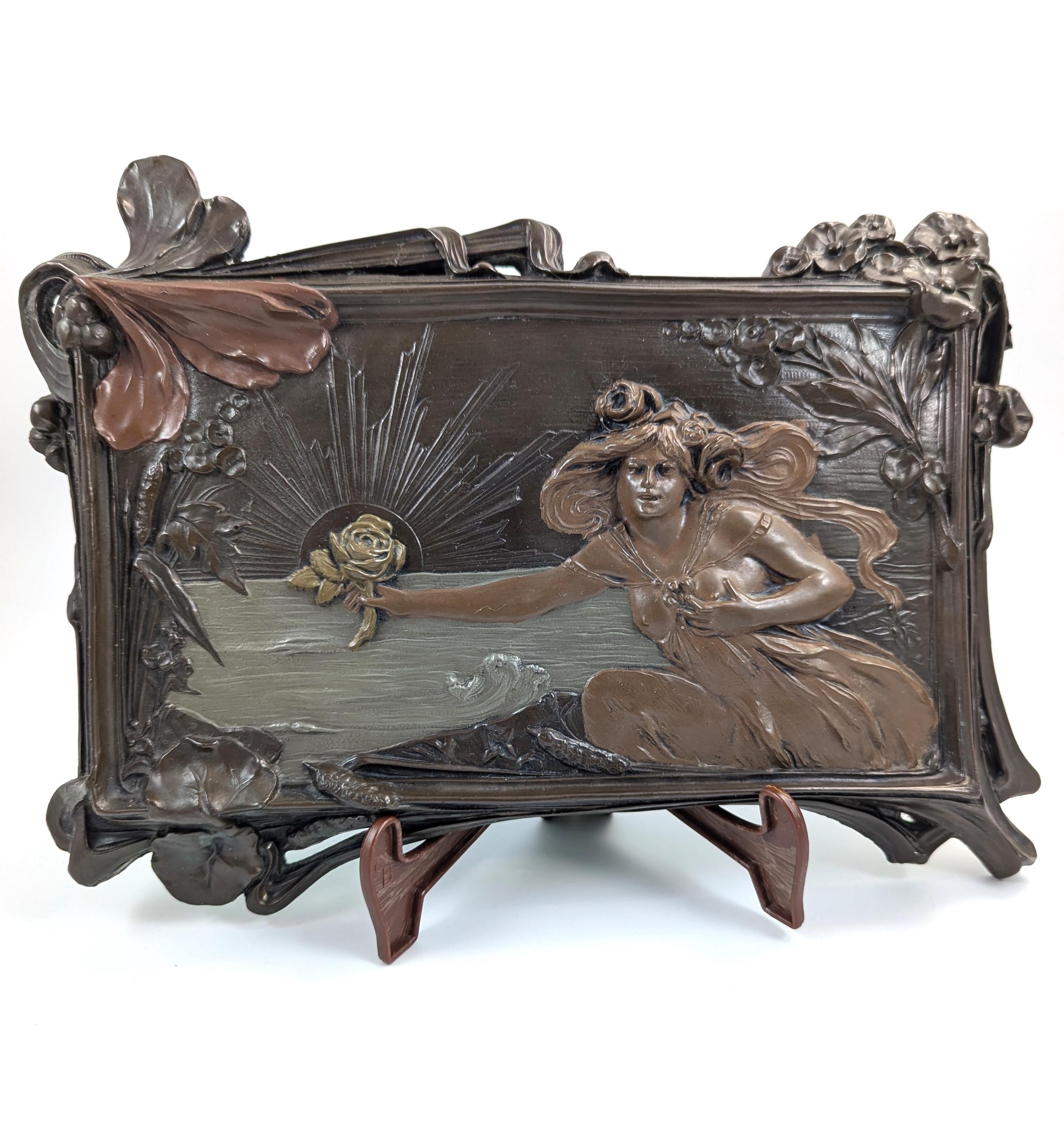 Art Nouveau  Terracotta Wall Relief, 19th Century,France