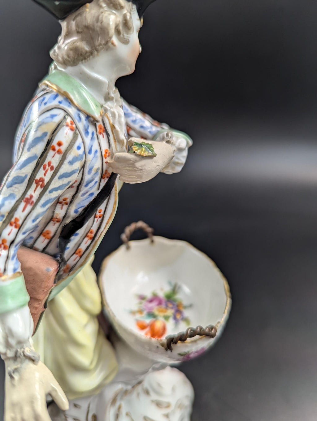 KPM Porcelain Figurine: Rococo Man with Sweetmeat Basket, c. 1790