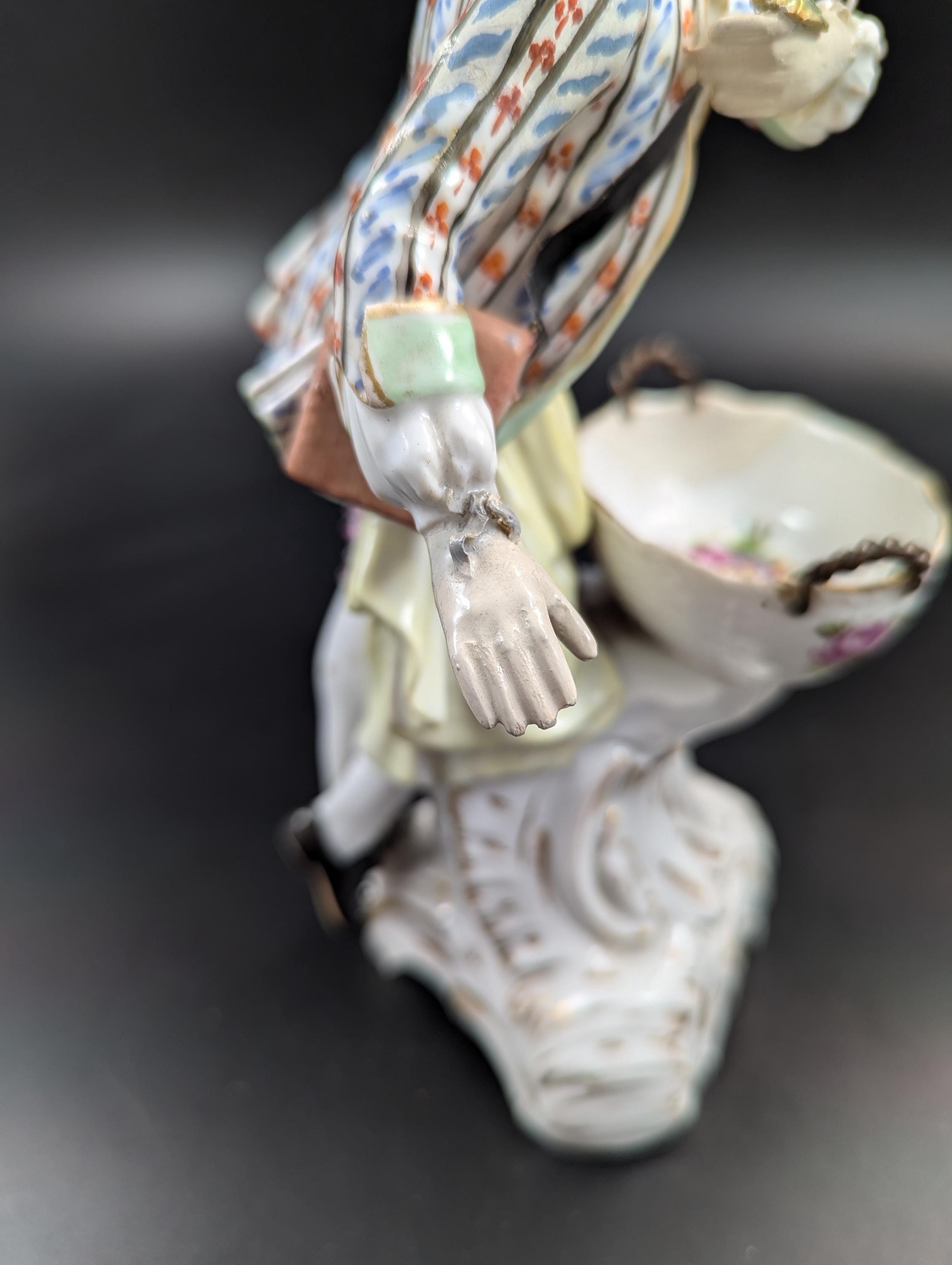 KPM Porcelain Figurine: Rococo Man with Sweetmeat Basket, c. 1790