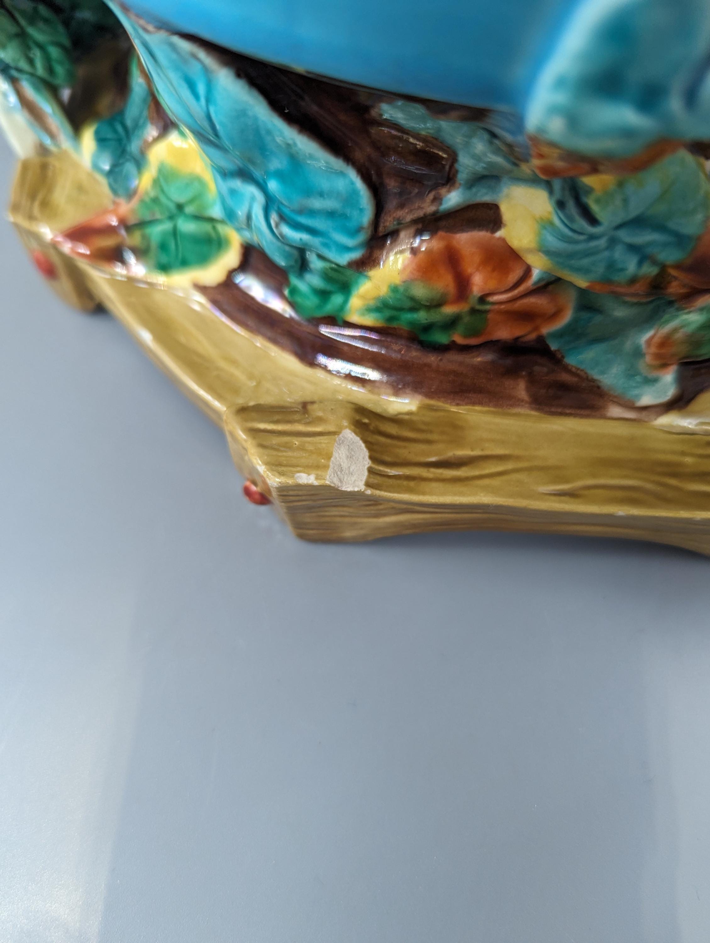 Rare Majolica Jardiniere Planter by Royal Worcester, c. 1876