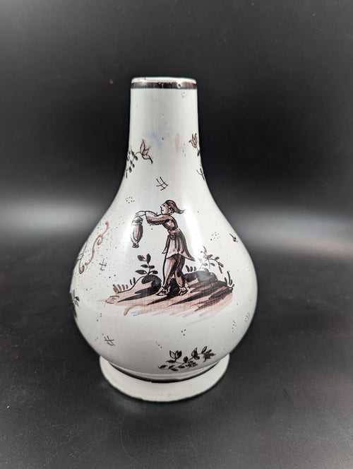 Antique Delft tin-glazed Pottery Vase, mid-18th century.